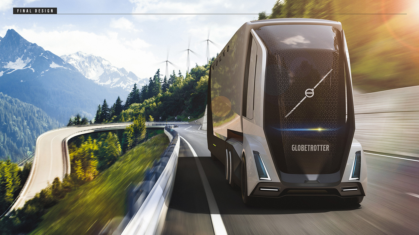Volvo，Concept truck，industrial design，sketch，