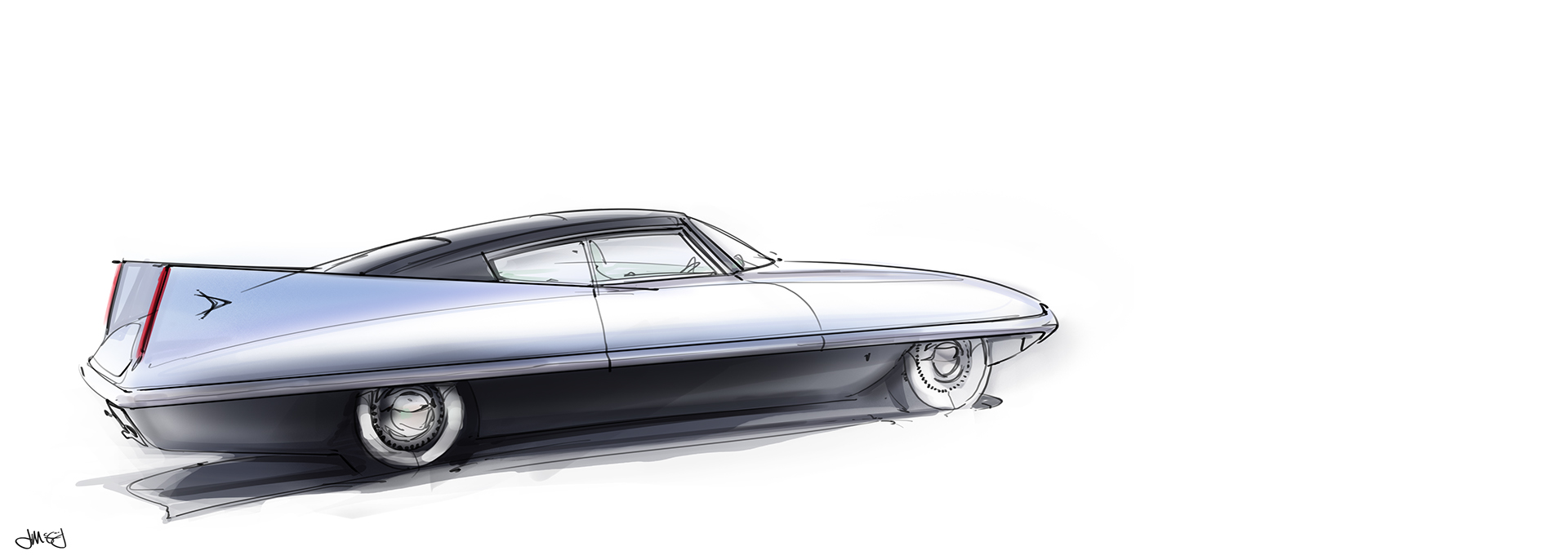 Hand drawn car，industrial design，Hand drawing technique，