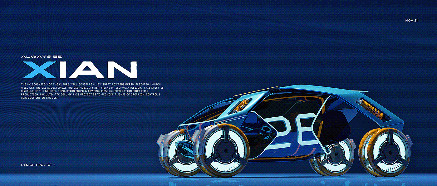 automobile，vehicle，conceptual design，XIAN，Show unique and fascinating charm，