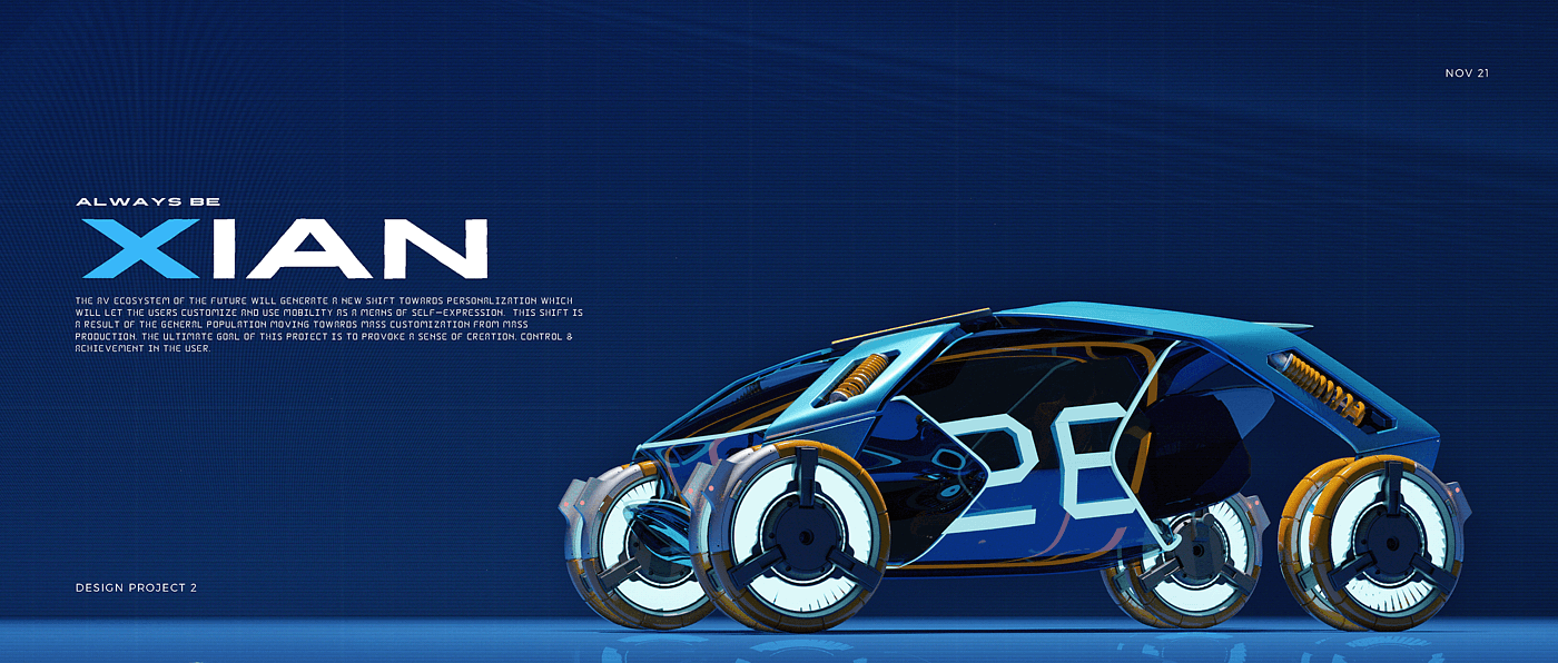 automobile，vehicle，conceptual design，XIAN，Show unique and fascinating charm，