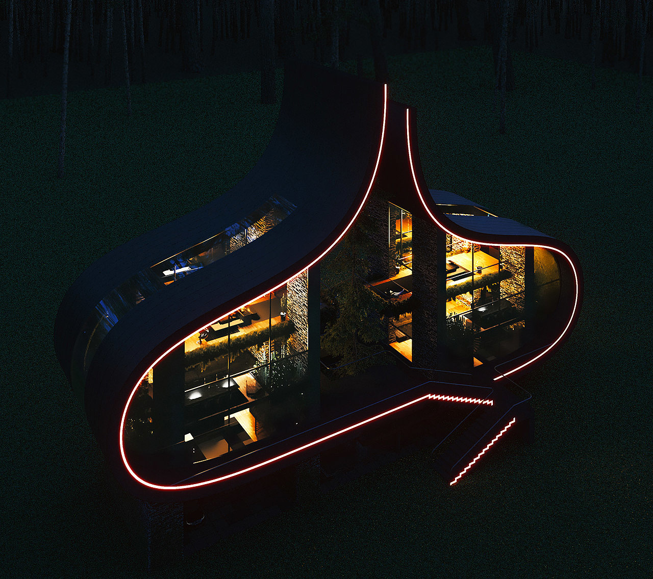 Milad Eshtiyaghi，Twin Sisters，Architecture，Interior design，