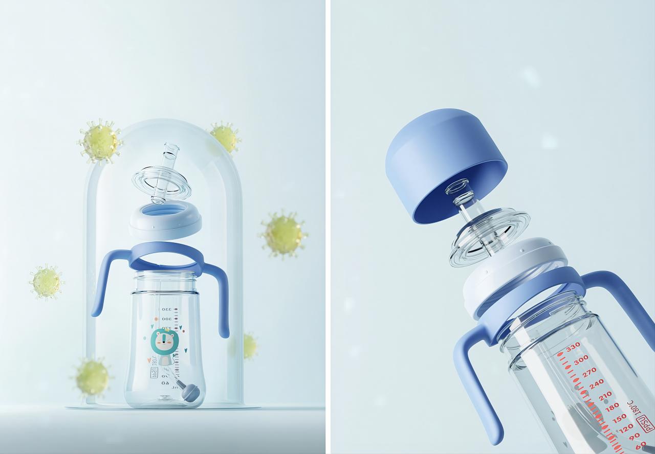 Children's water cup，feeding bottle，Maternal and infant products，baby Trainer Cup，