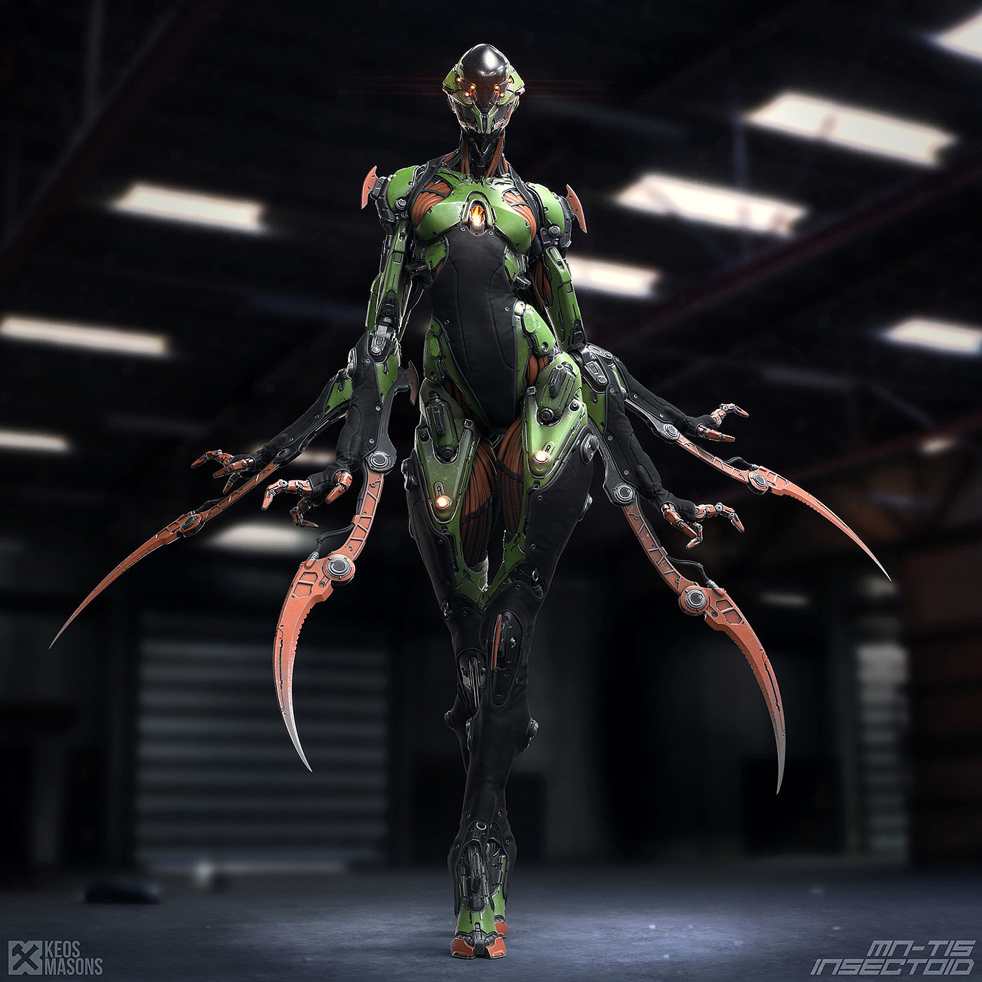 M.N.-T15 / Insectoid，人物设计，玩具设计，3D艺术，