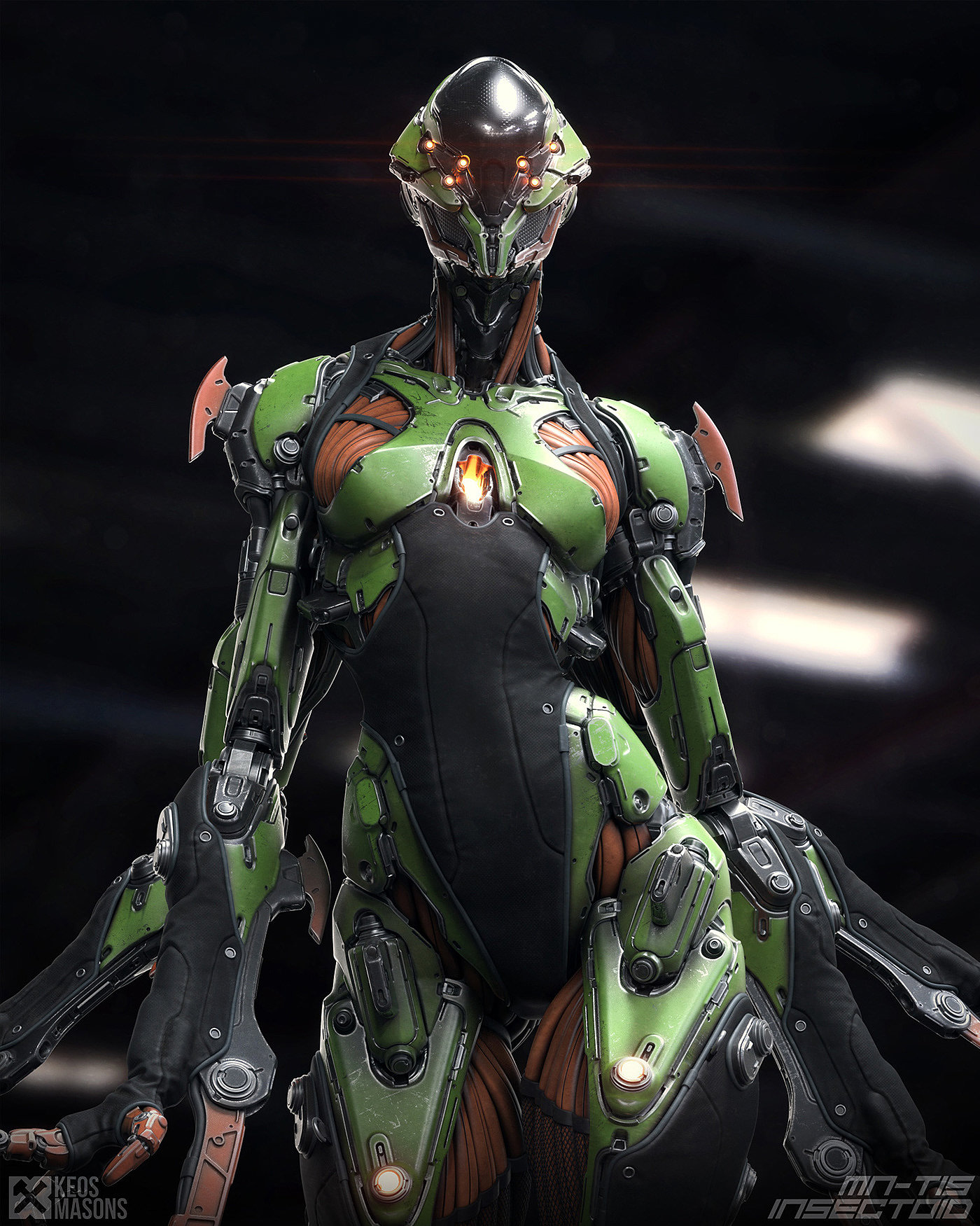 M.N.-T15 / Insectoid，人物设计，玩具设计，3D艺术，