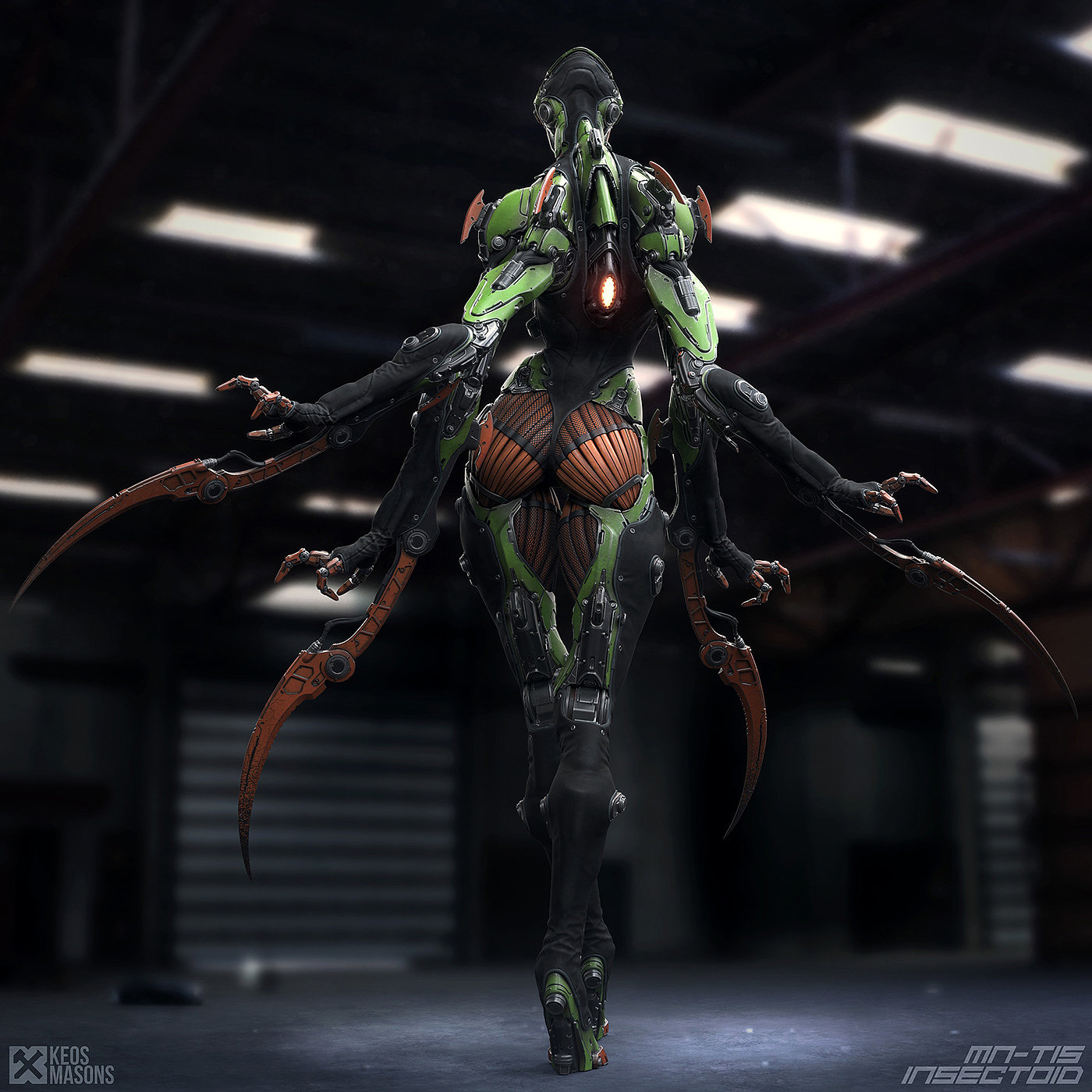 M.N.-T15 / Insectoid，人物设计，玩具设计，3D艺术，