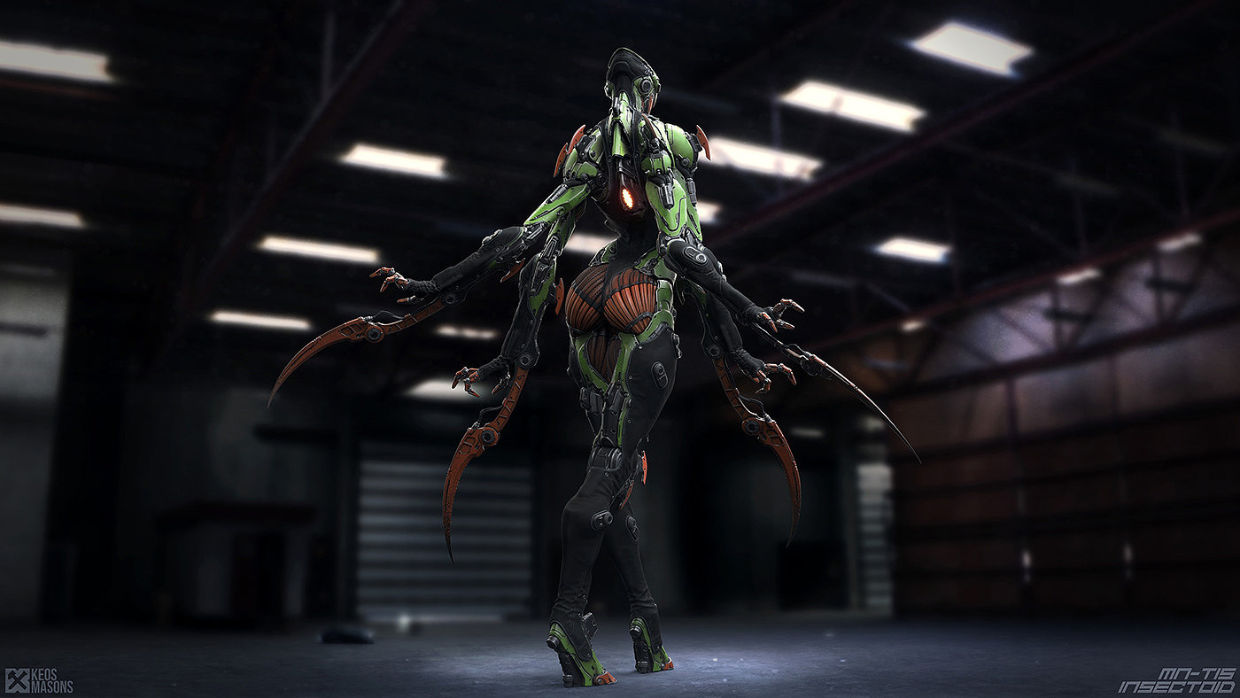 M.N.-T15 / Insectoid，人物设计，玩具设计，3D艺术，