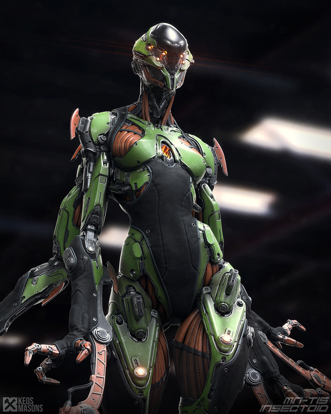 M.N.-T15 / Insectoid，人物设计，玩具设计，3D艺术，