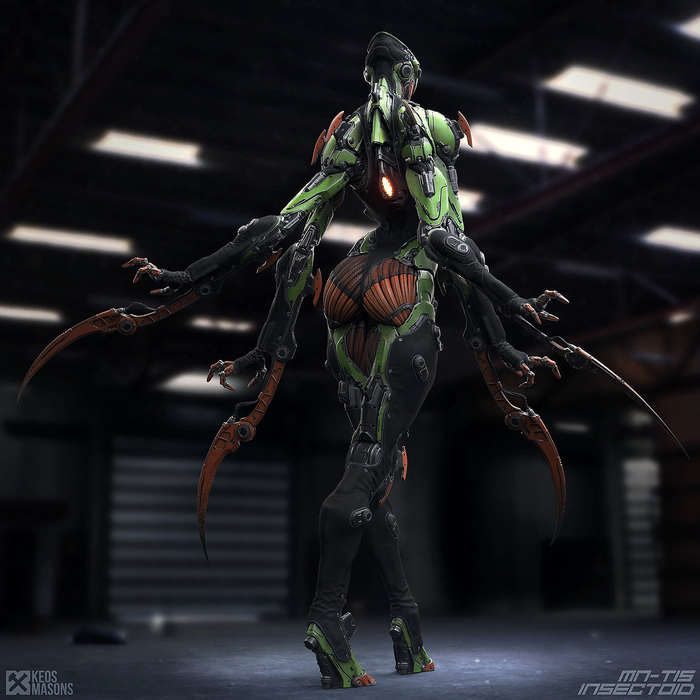 M.N.-T15 / Insectoid，人物设计，玩具设计，3D艺术，