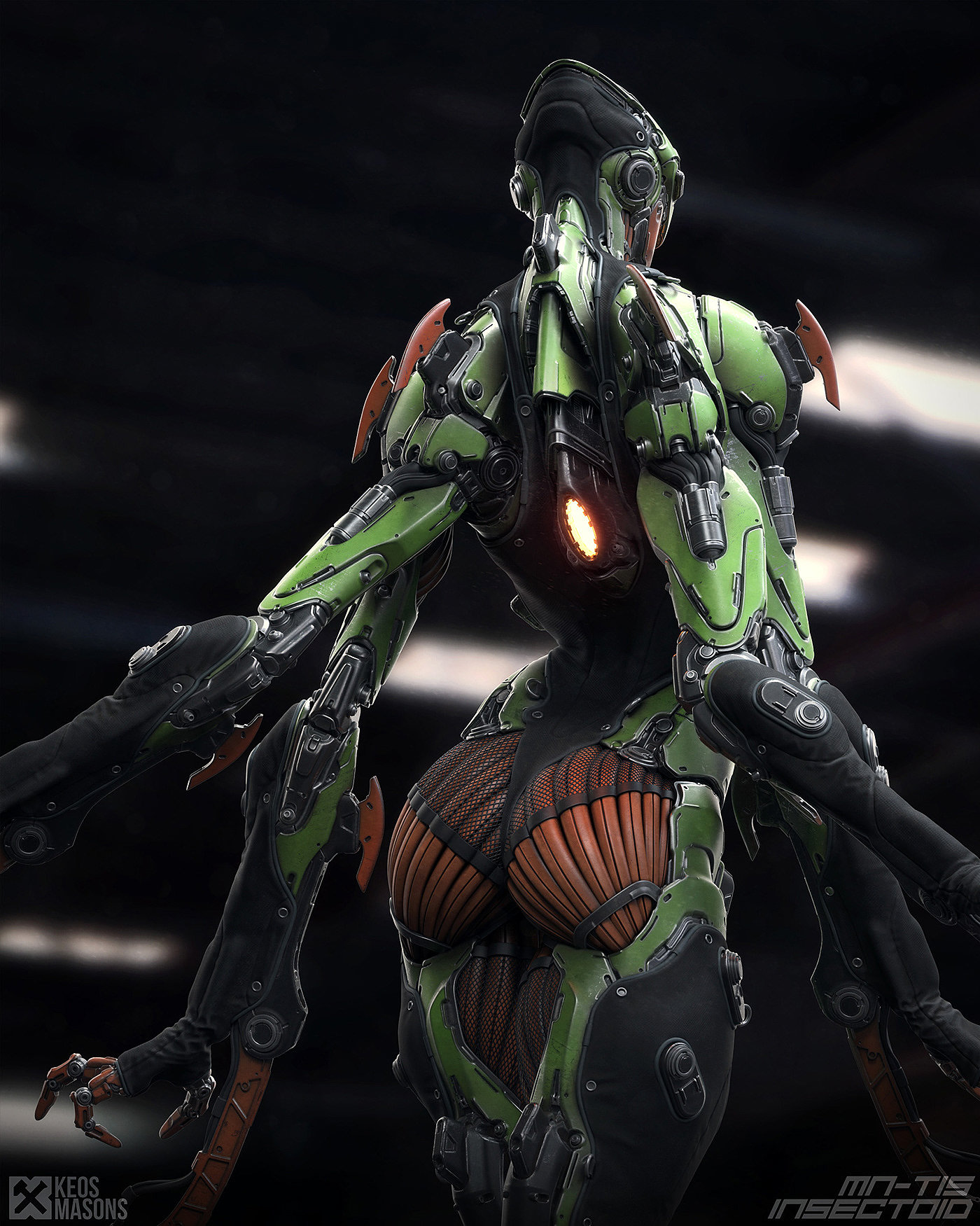 M.N.-T15 / Insectoid，人物设计，玩具设计，3D艺术，