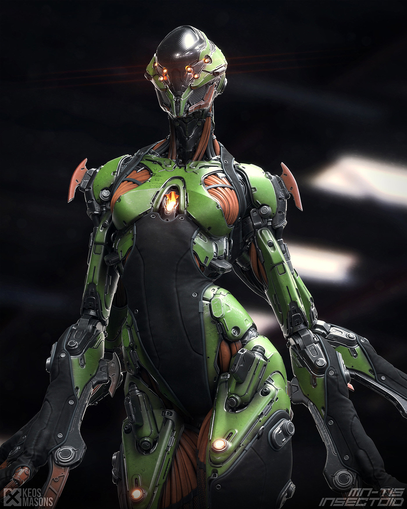 M.N.-T15 / Insectoid，人物设计，玩具设计，3D艺术，