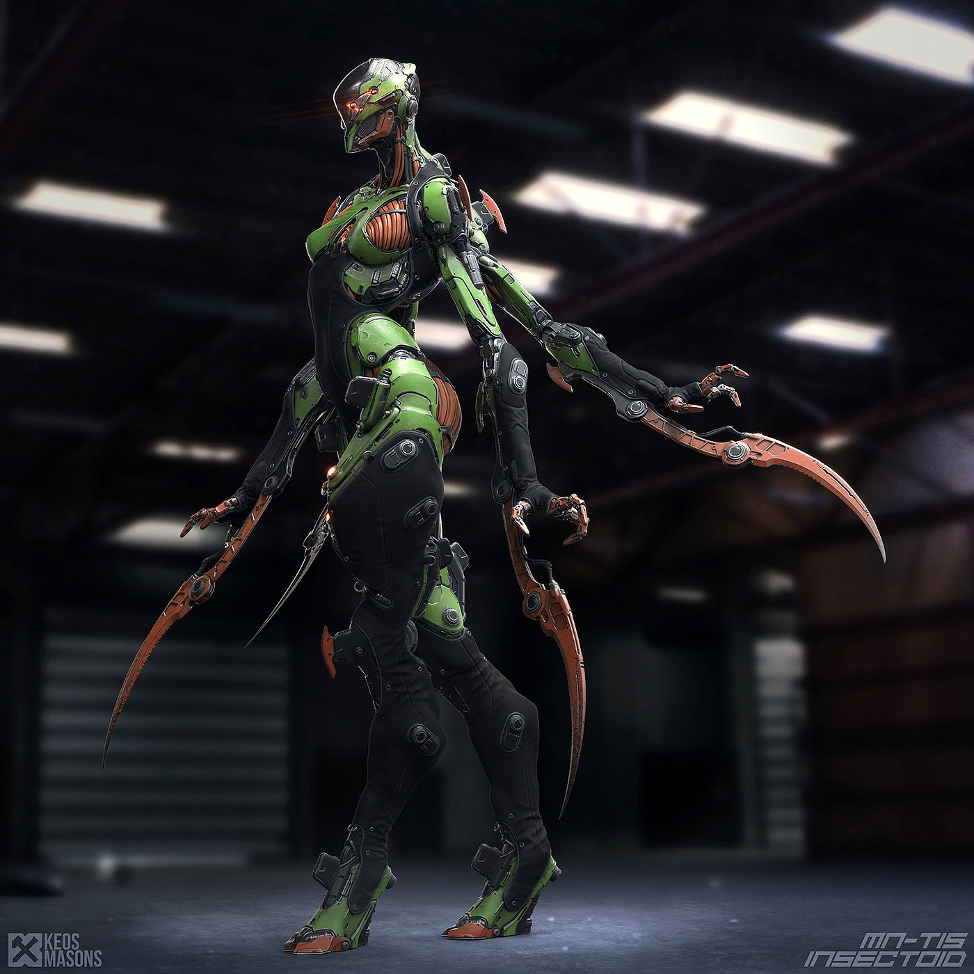 M.N.-T15 / Insectoid，人物设计，玩具设计，3D艺术，