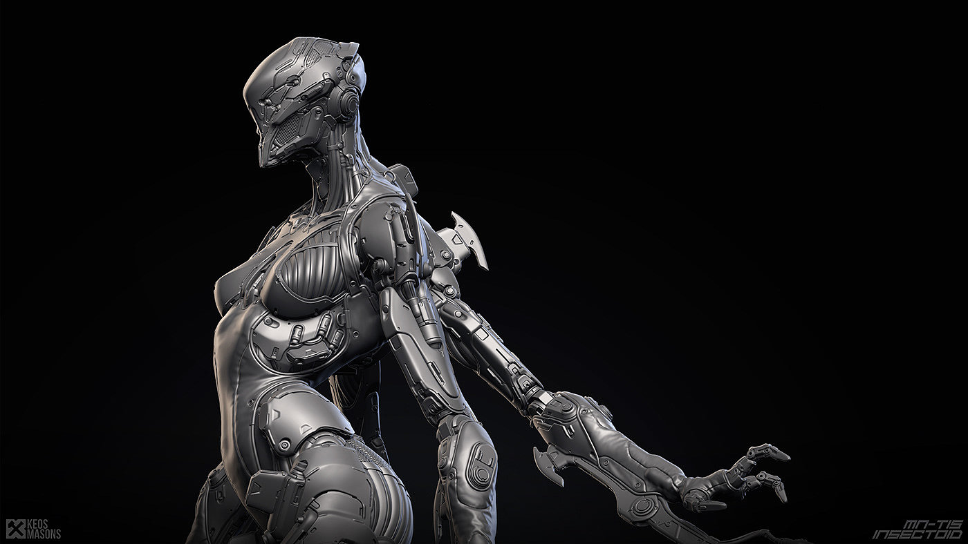 M.N.-T15 / Insectoid，人物设计，玩具设计，3D艺术，