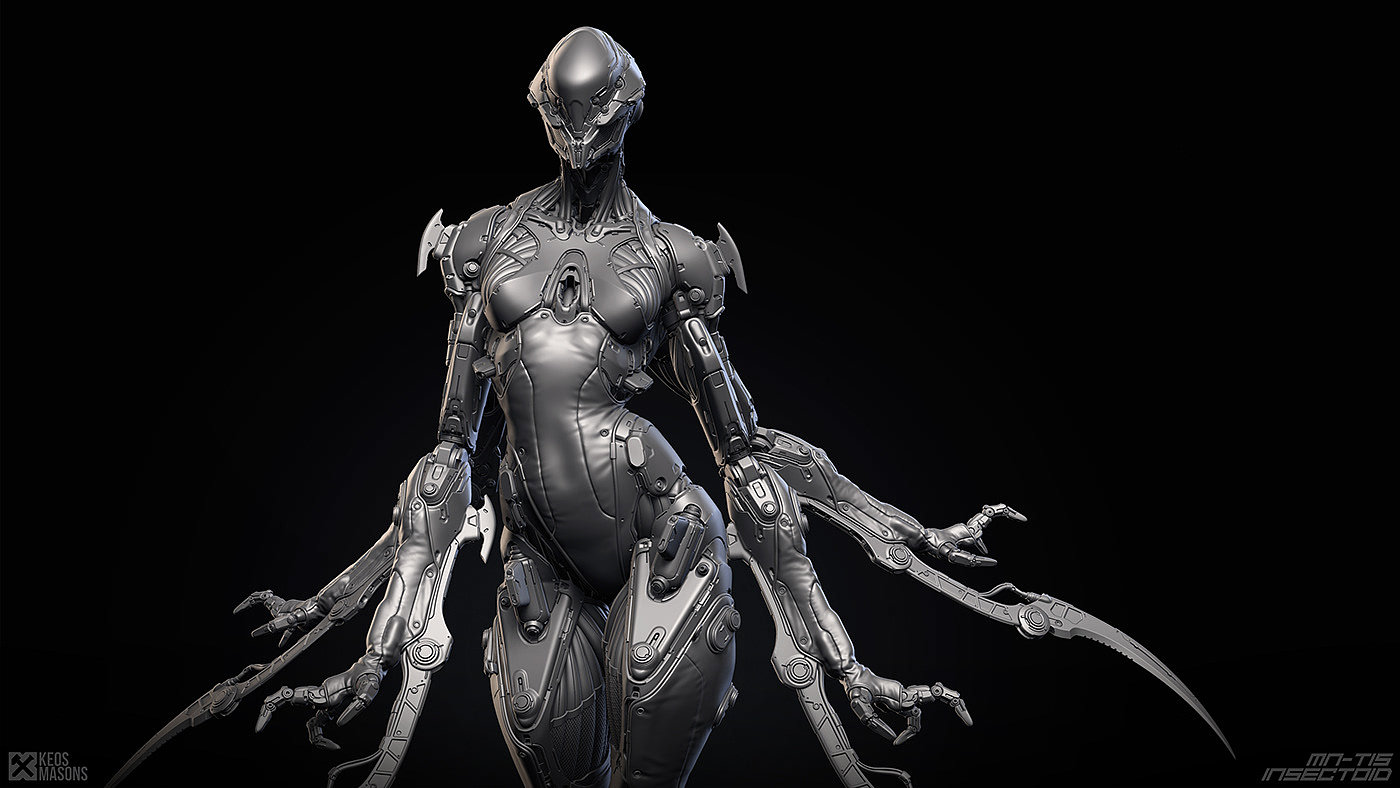 M.N.-T15 / Insectoid，人物设计，玩具设计，3D艺术，