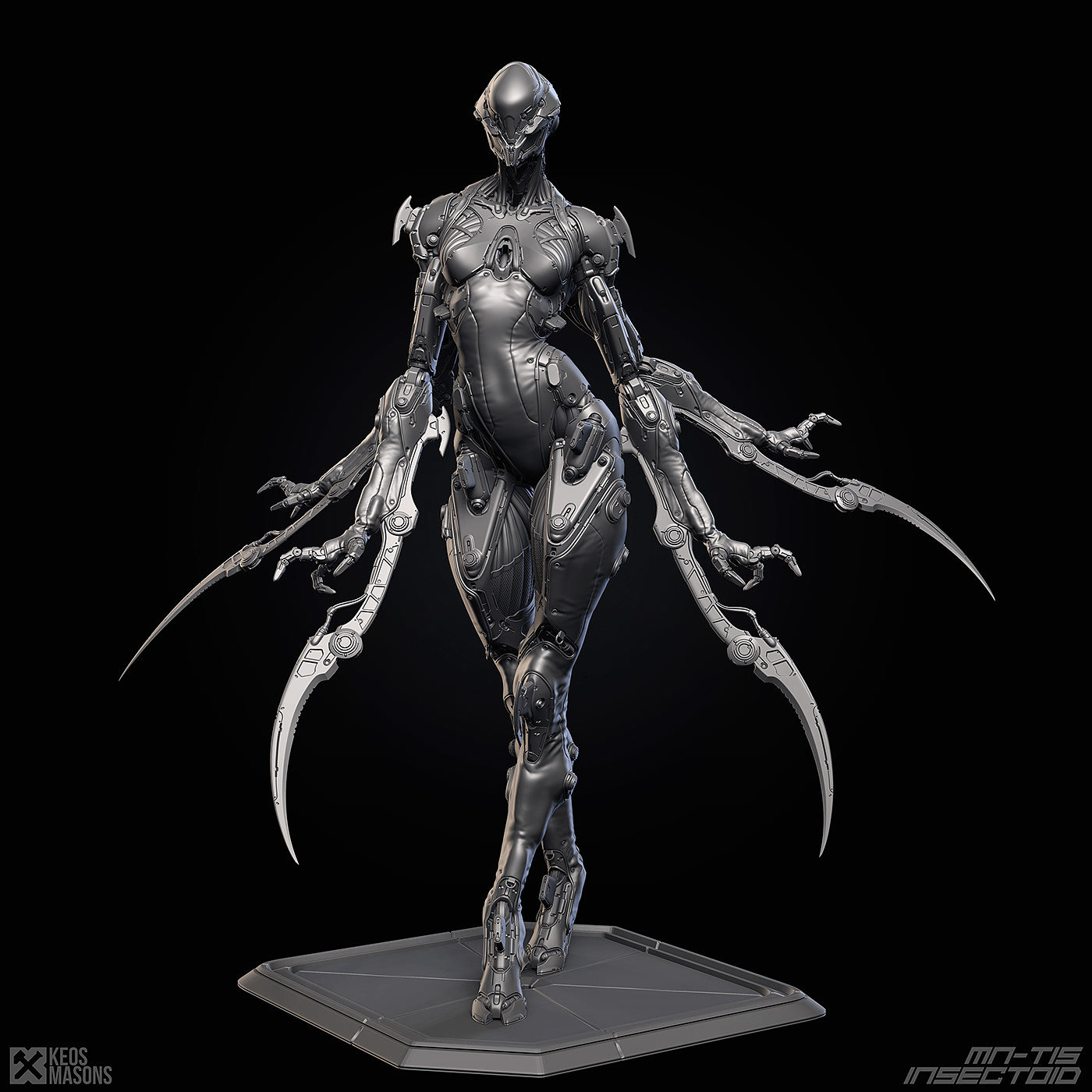 M.N.-T15 / Insectoid，人物设计，玩具设计，3D艺术，