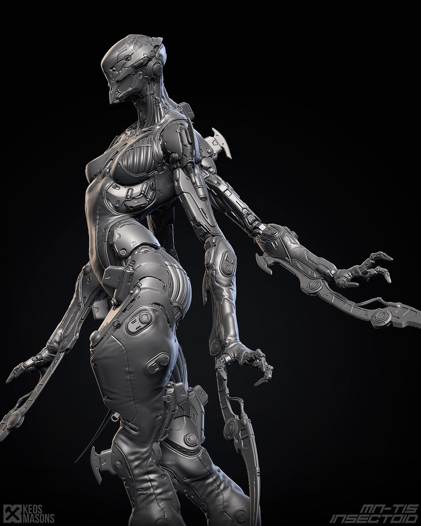 M.N.-T15 / Insectoid，人物设计，玩具设计，3D艺术，