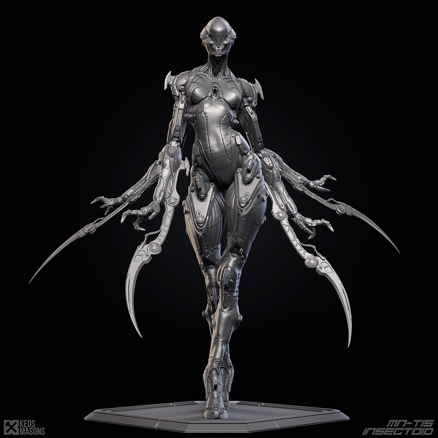 M.N.-T15 / Insectoid，人物设计，玩具设计，3D艺术，