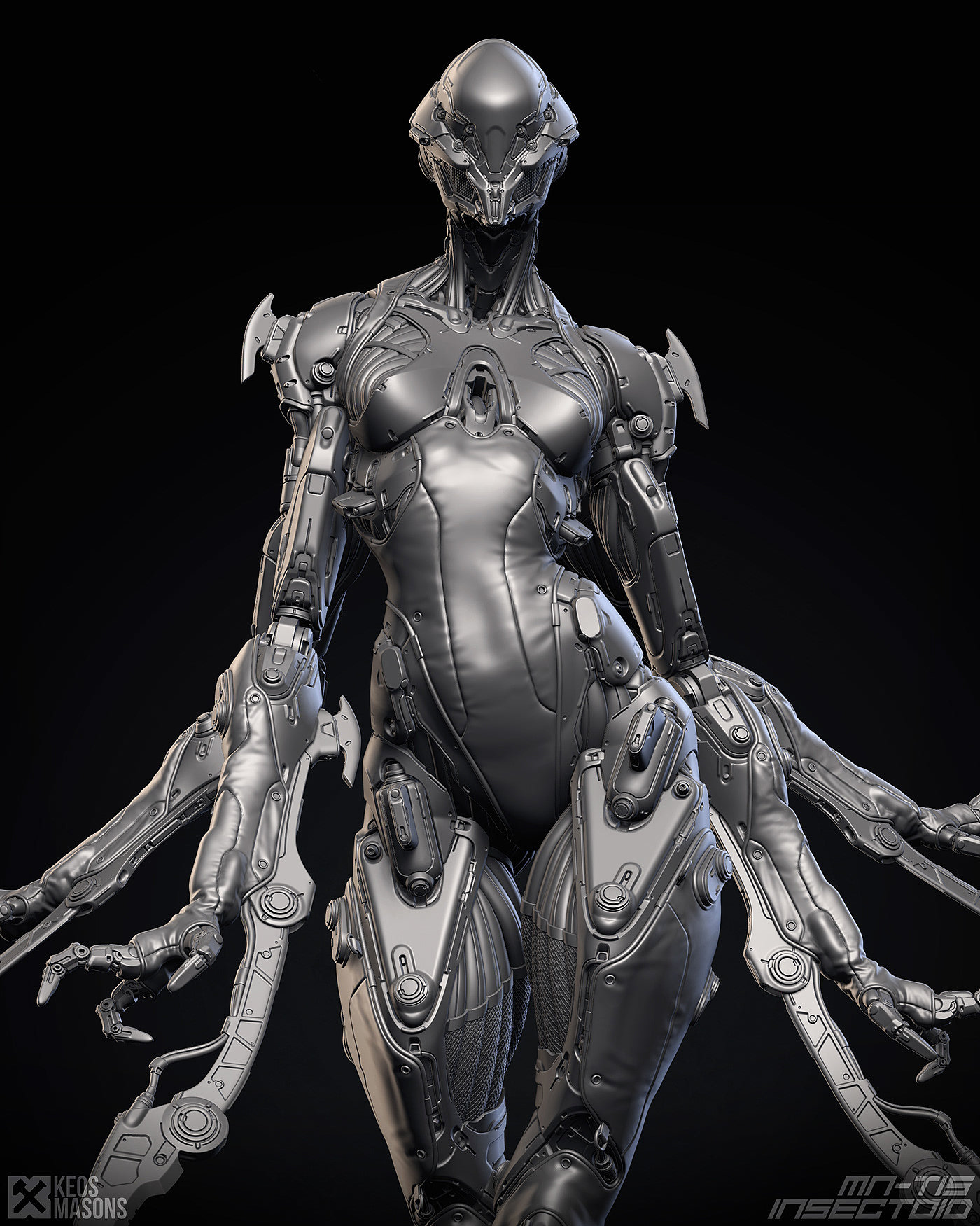 M.N.-T15 / Insectoid，人物设计，玩具设计，3D艺术，