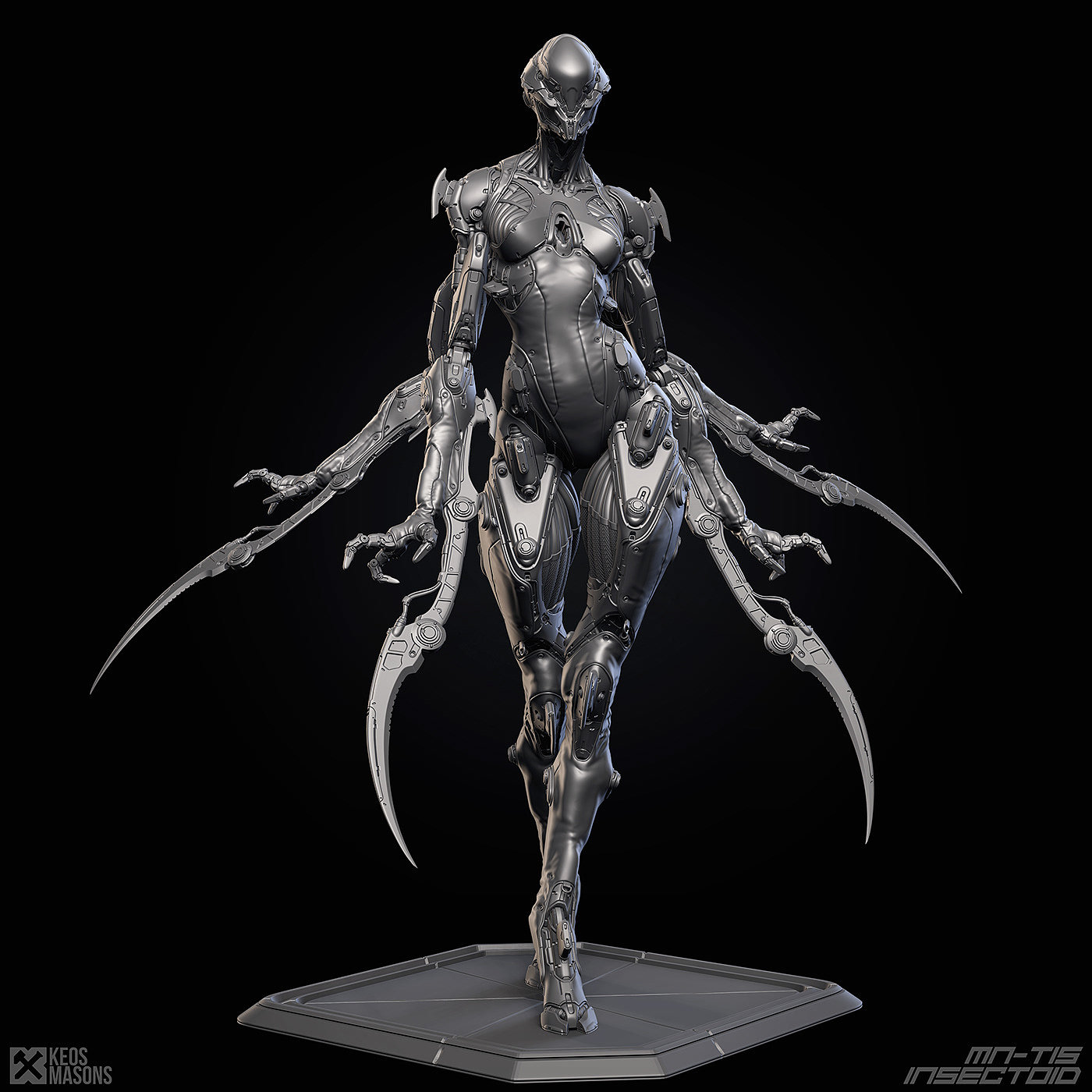 M.N.-T15 / Insectoid，人物设计，玩具设计，3D艺术，