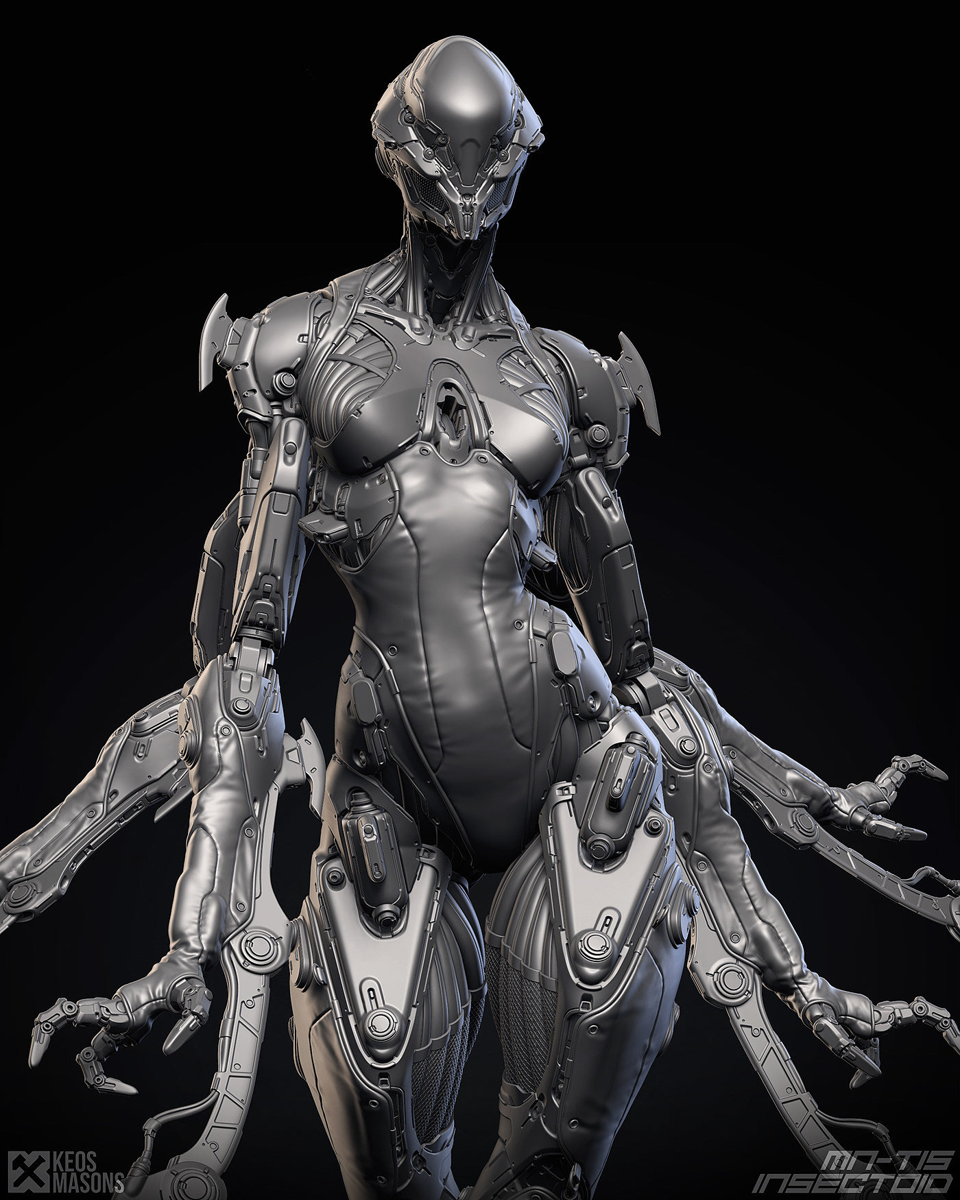 M.N.-T15 / Insectoid，人物设计，玩具设计，3D艺术，