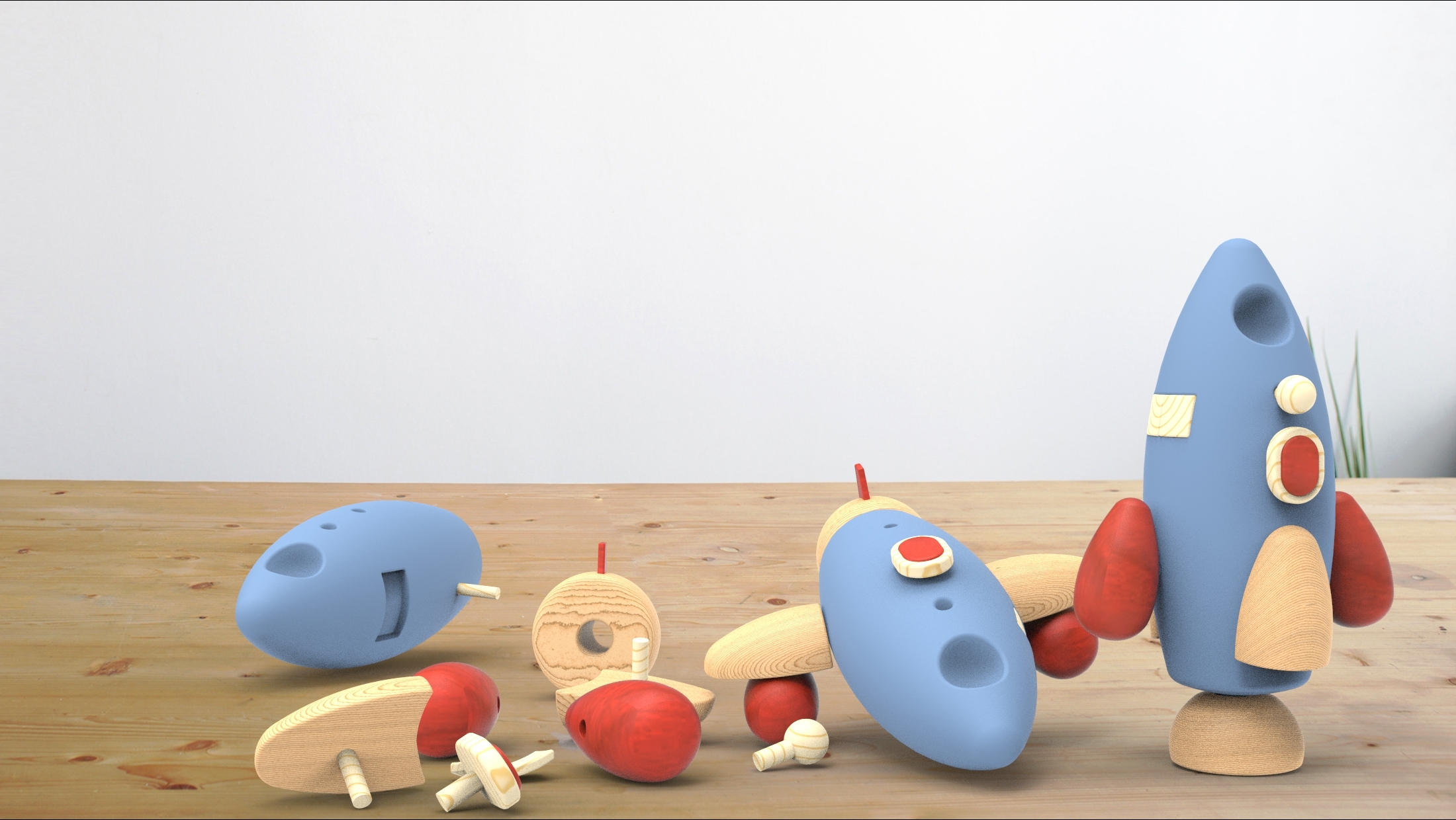 Toys，aircraft，rocket，modularization，child，wooden ，Children's Toys，