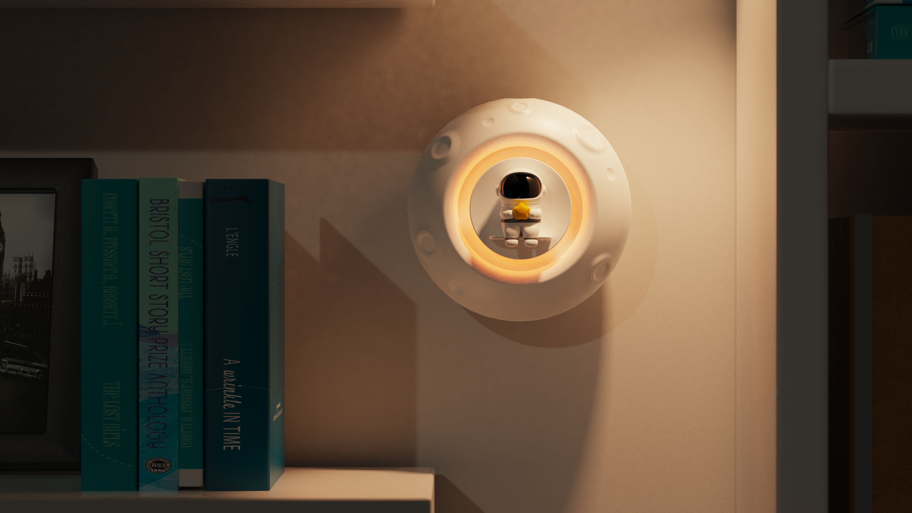 Warm Heart and Warm Astronaut Night Lamp Fragrance Machine, Listed，