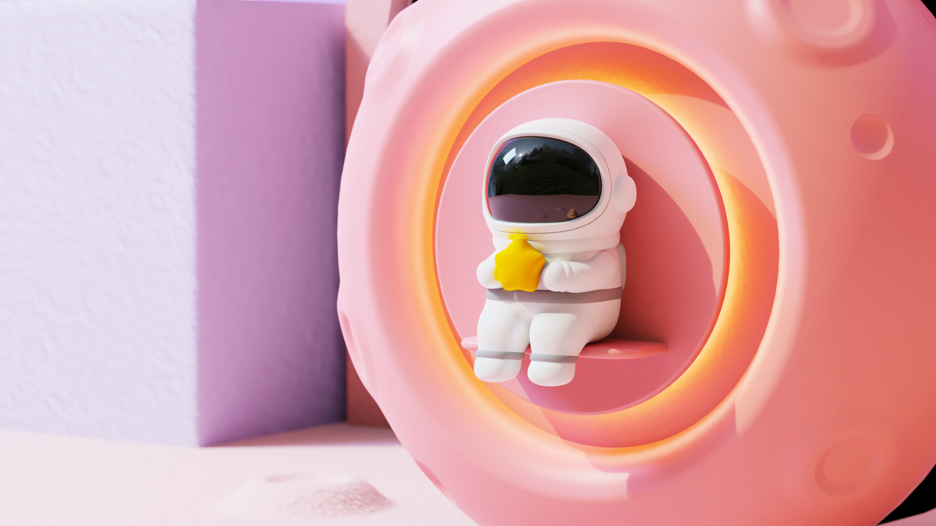 Warm Heart and Warm Astronaut Night Lamp Fragrance Machine, Listed，