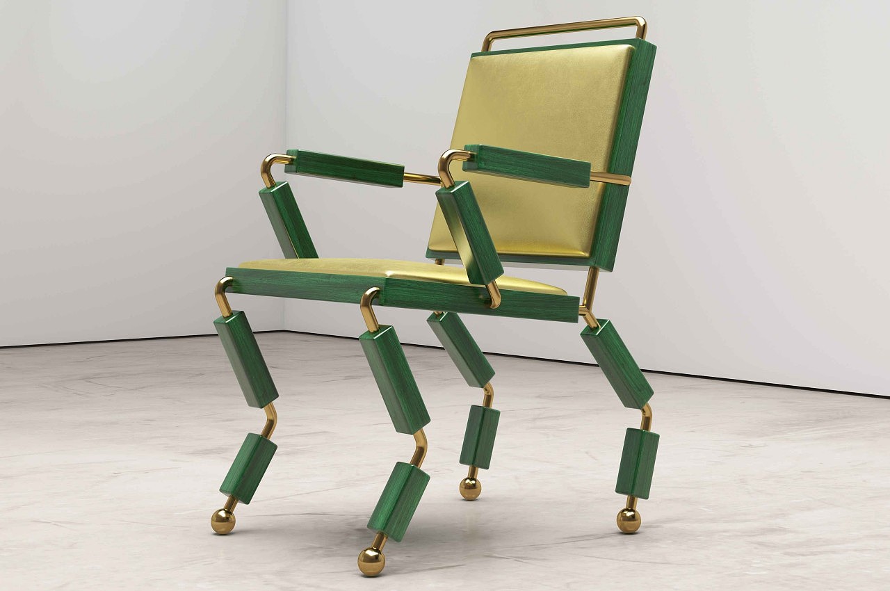 chair，originality，Metal，bionics，