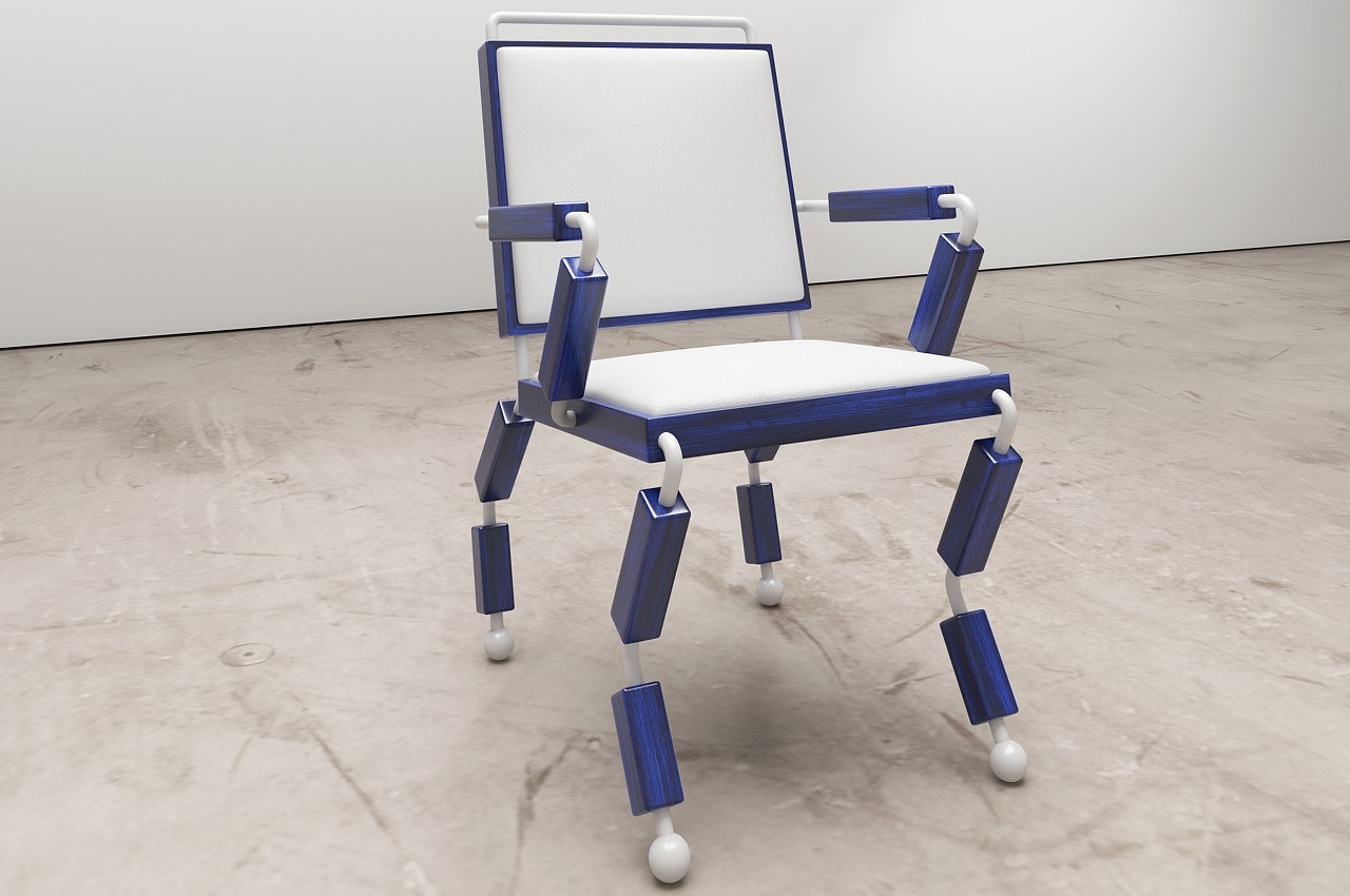 chair，originality，Metal，bionics，