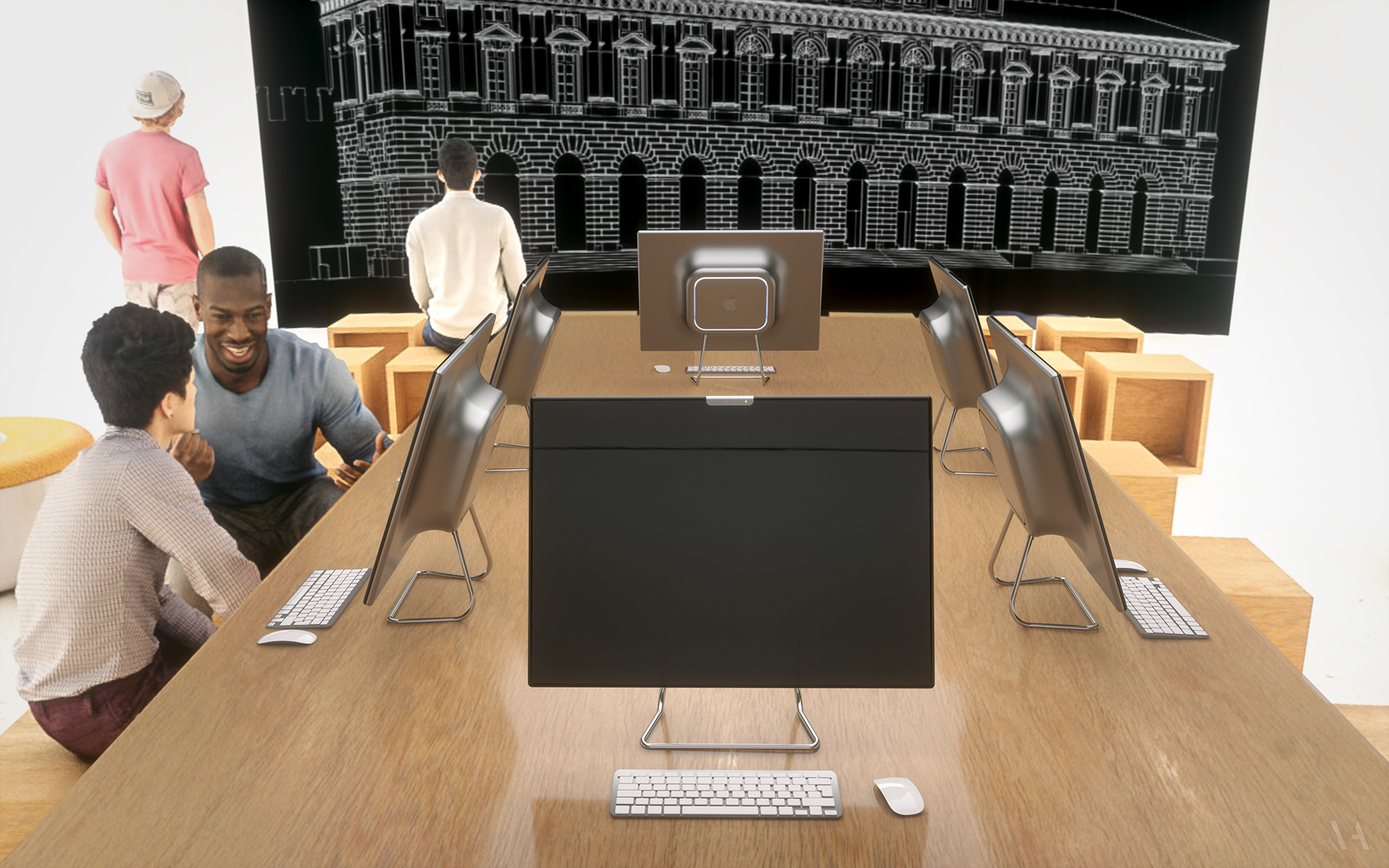 imac，3d，conceptual design，Apple Computer，Integrated machine，