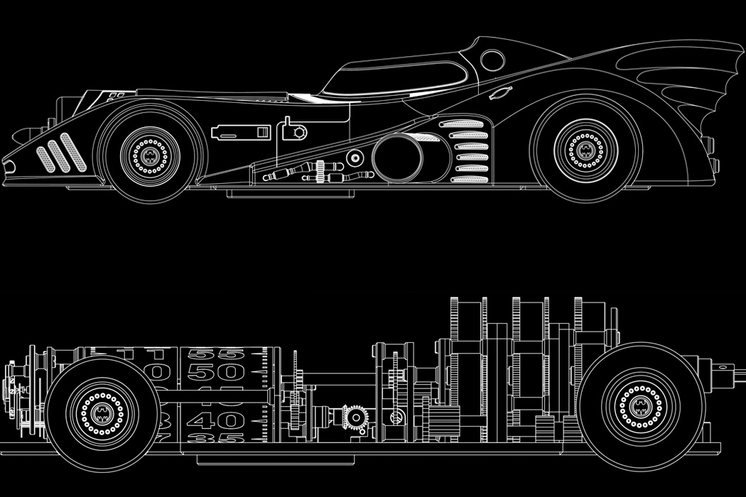 clocks and watches，black，Batmobile，