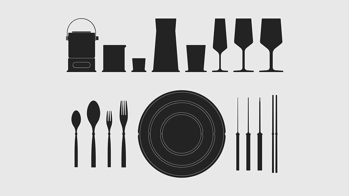 tableware，Tableware Collection，knife，fork，chopsticks，