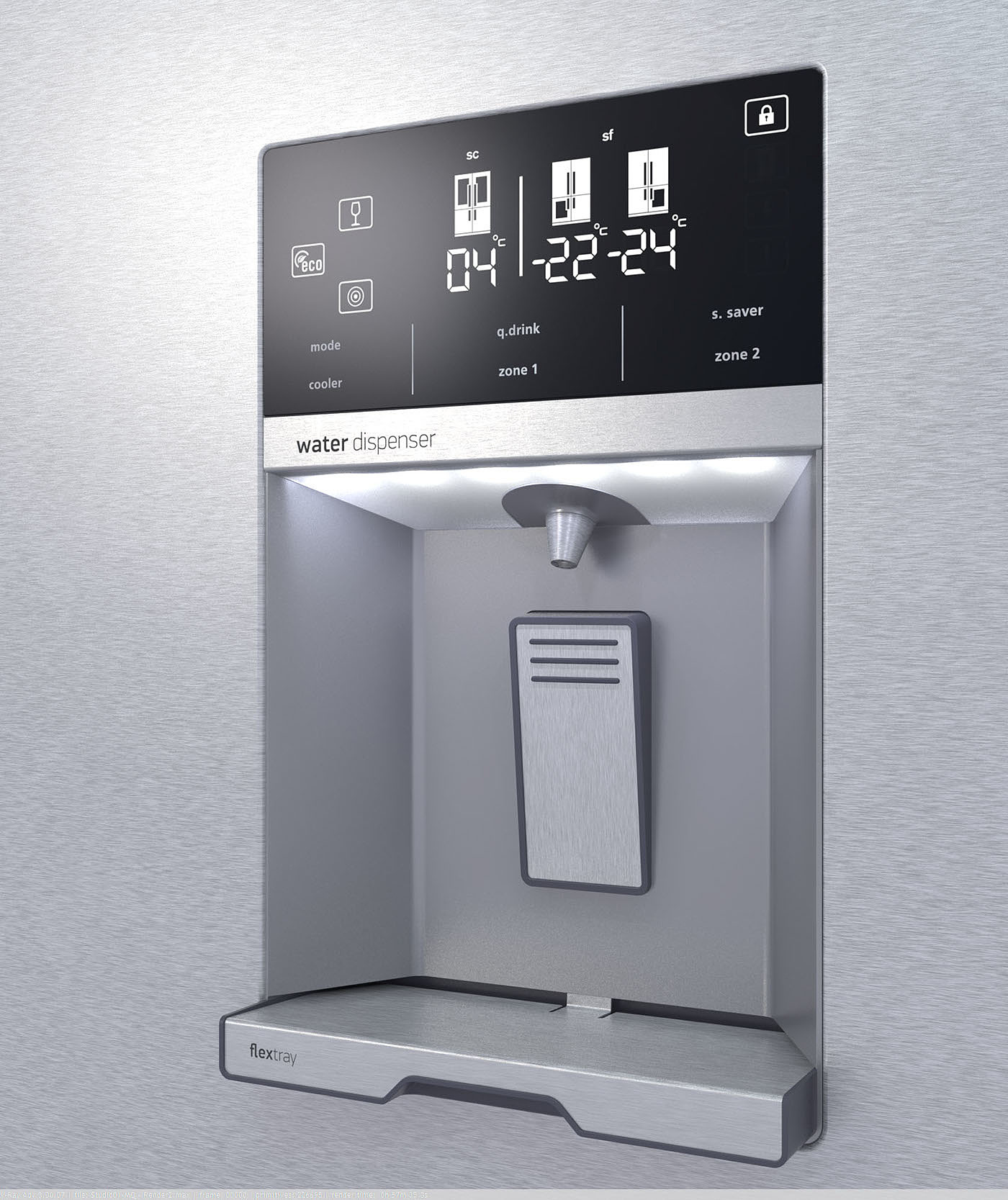 Dual function，Refrigerator，Water dispenser，French Door，