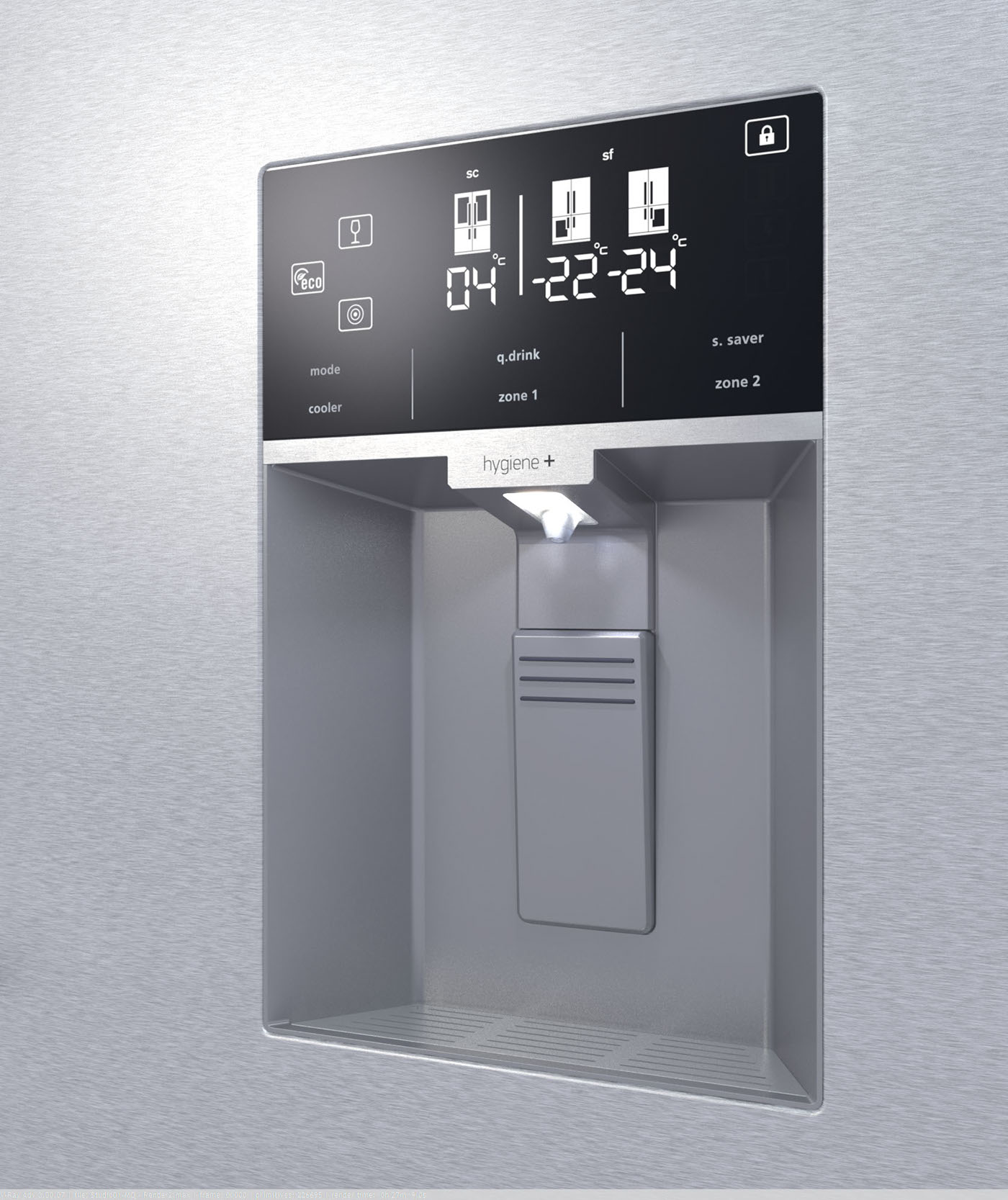 Dual function，Refrigerator，Water dispenser，French Door，