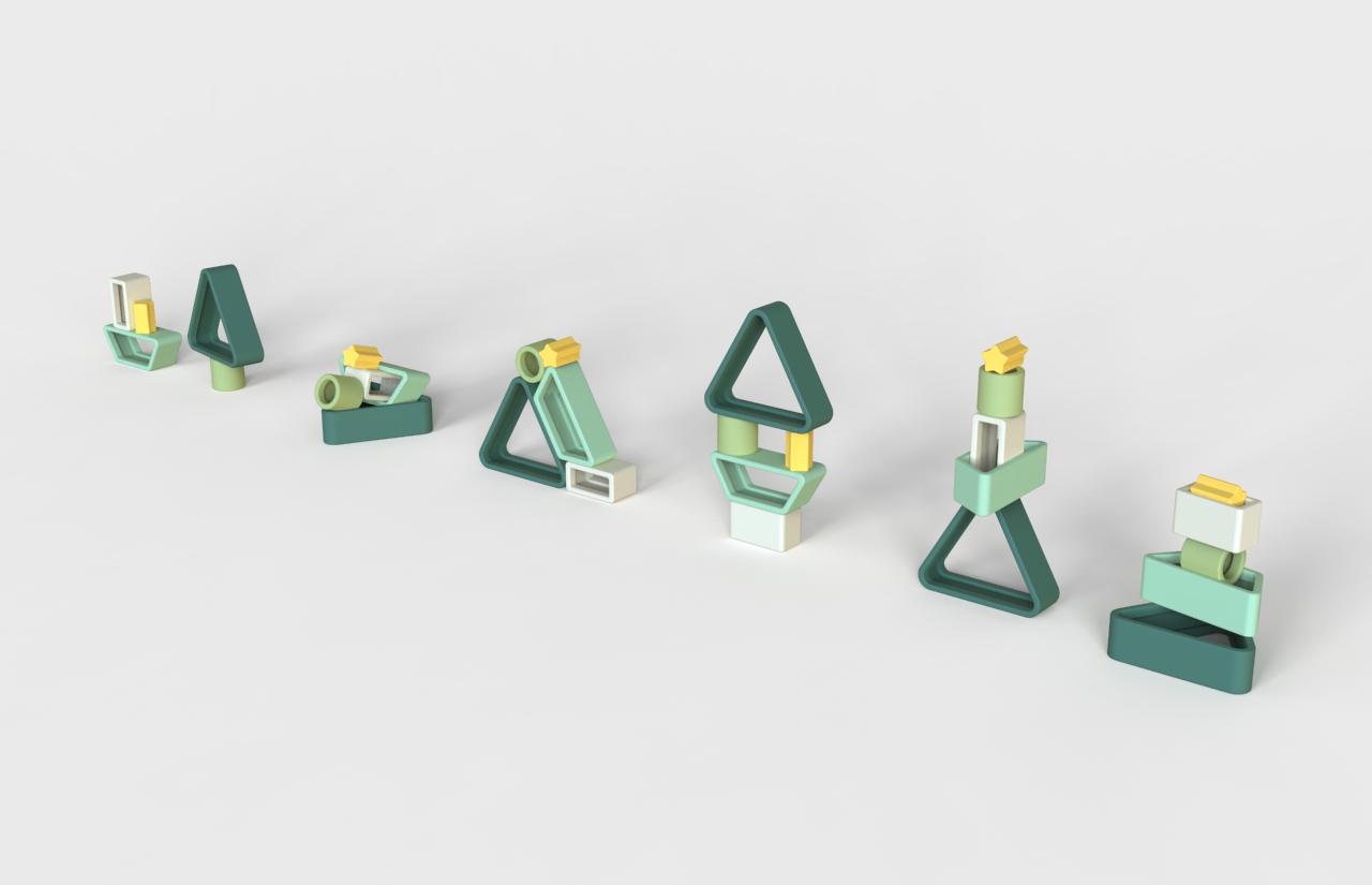 Stack music，Mother and baby，Building blocks，Toys，children，interest，silica gel，