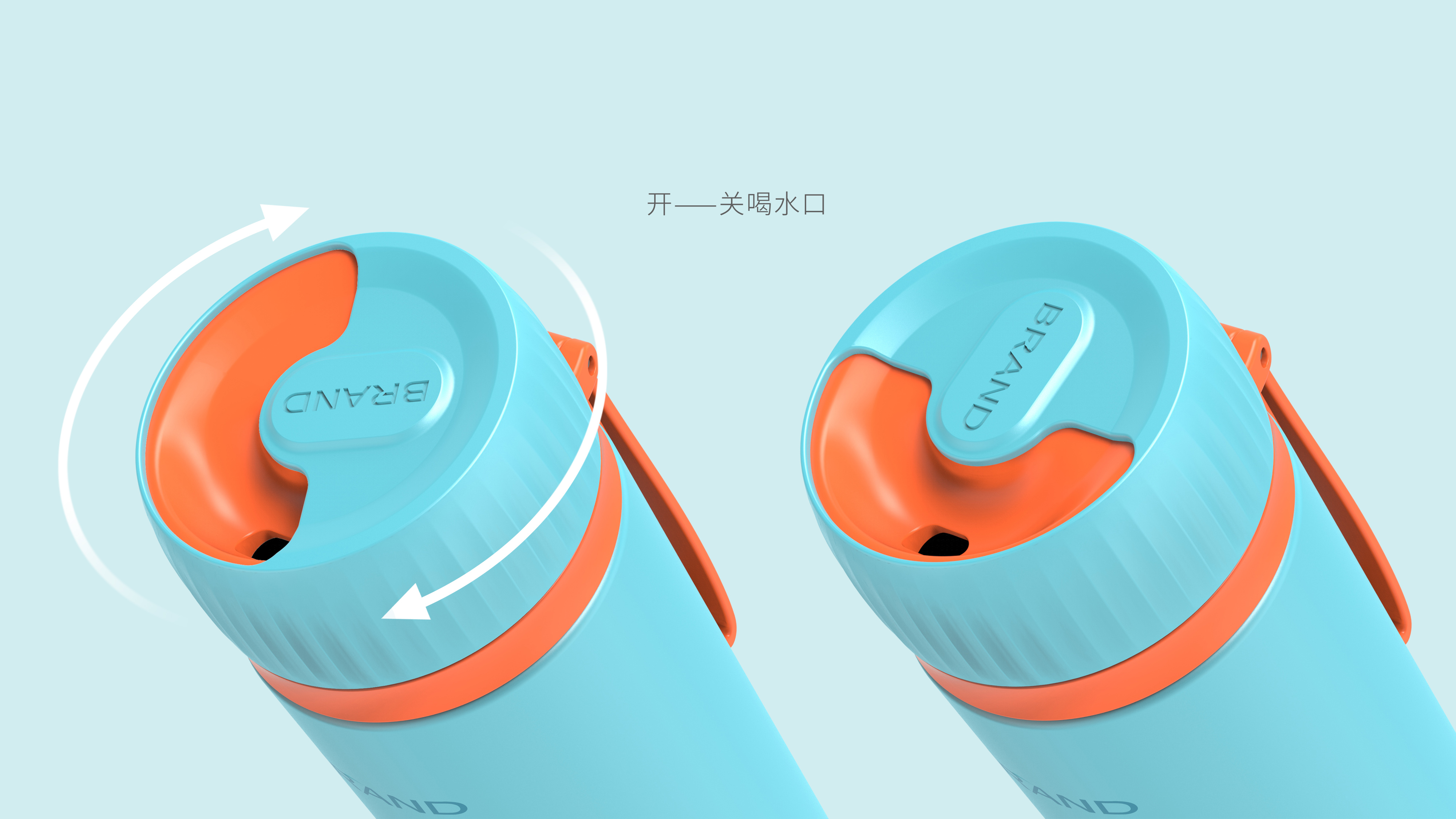 Portable Water Cup-Humpback Whale Industrial Design，