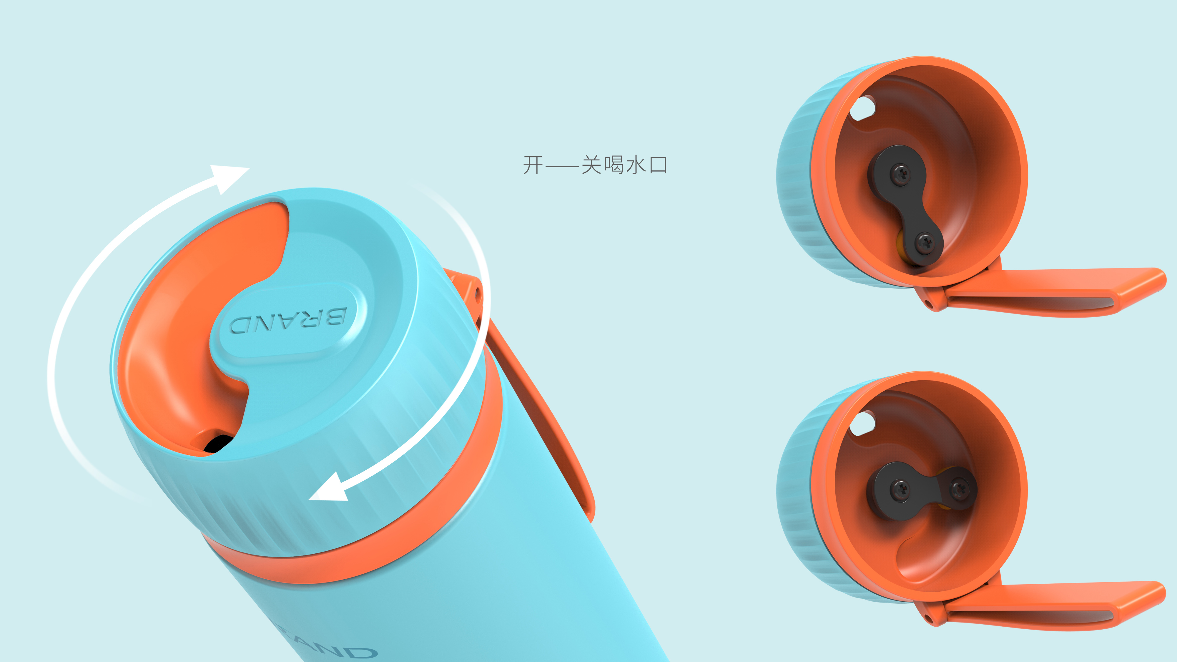 Portable Water Cup-Humpback Whale Industrial Design，