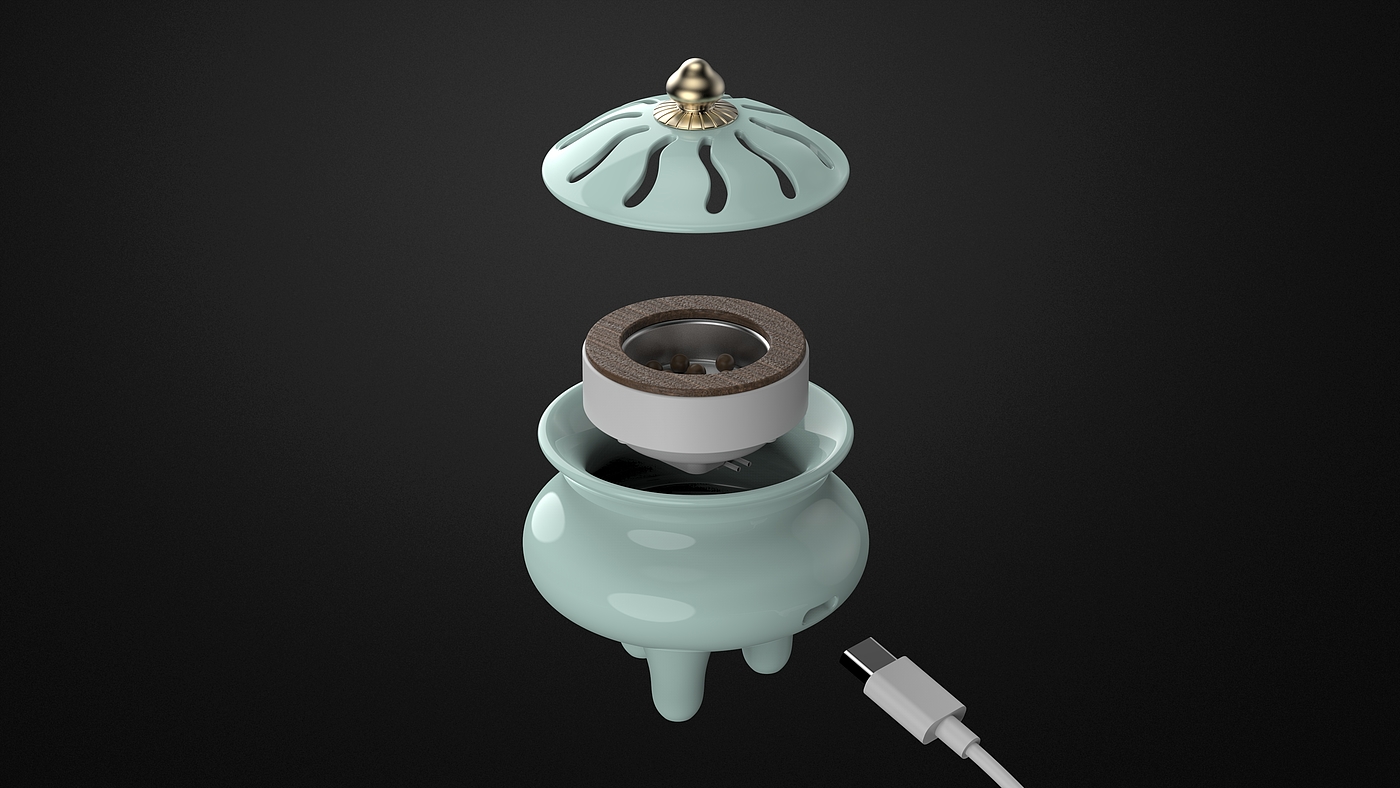 industrial design，Aromatherapy，product design，structure，