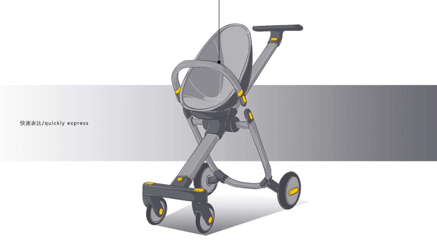 Appearance design，Structural design，Baby stroller，