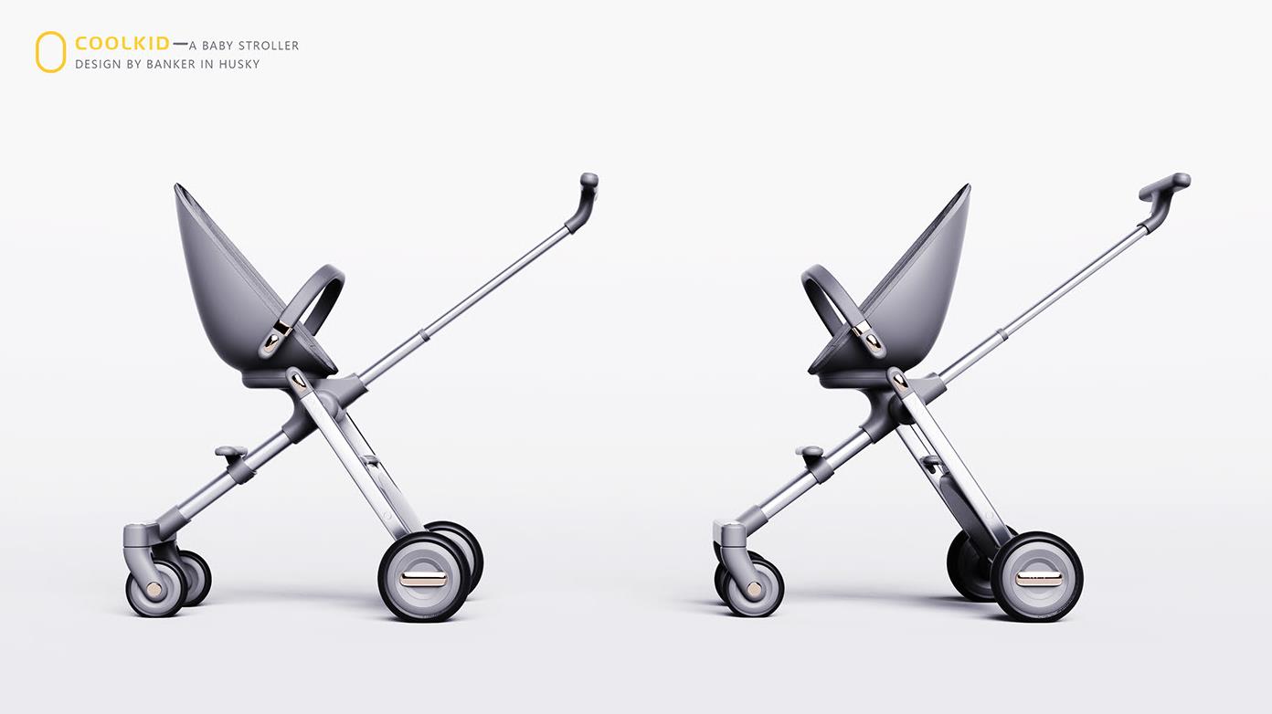 Appearance design，Structural design，Baby stroller，