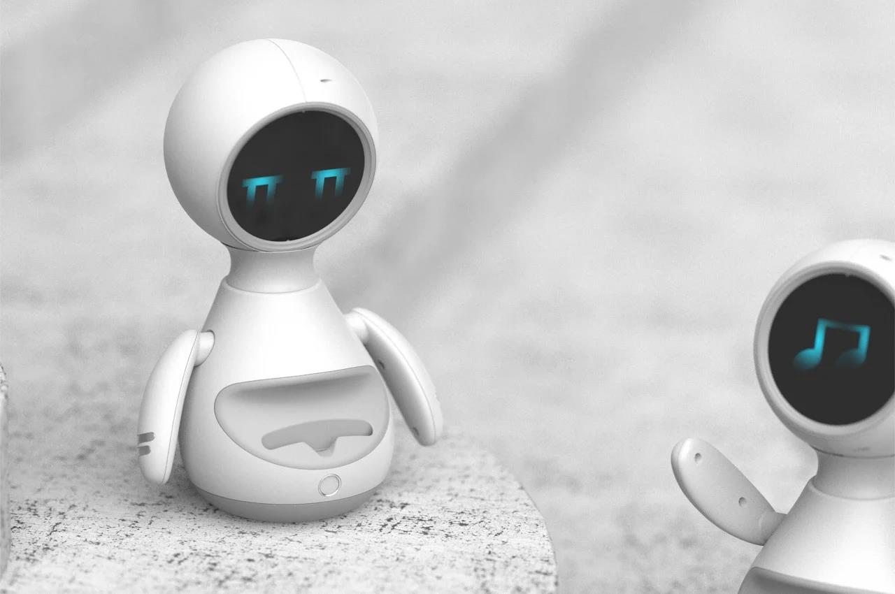 intelligence，Mobile phone support，robot，Appearance design，exquisite，