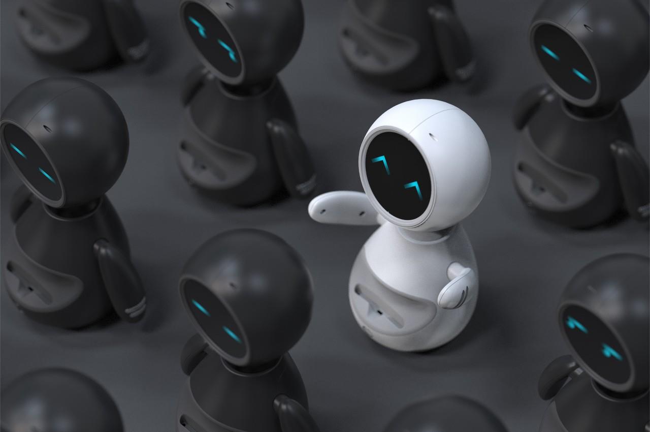 intelligence，Mobile phone support，robot，Appearance design，exquisite，