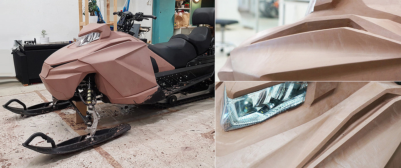 Appearance design，concept，Snow motorcycle，modern，Cool，