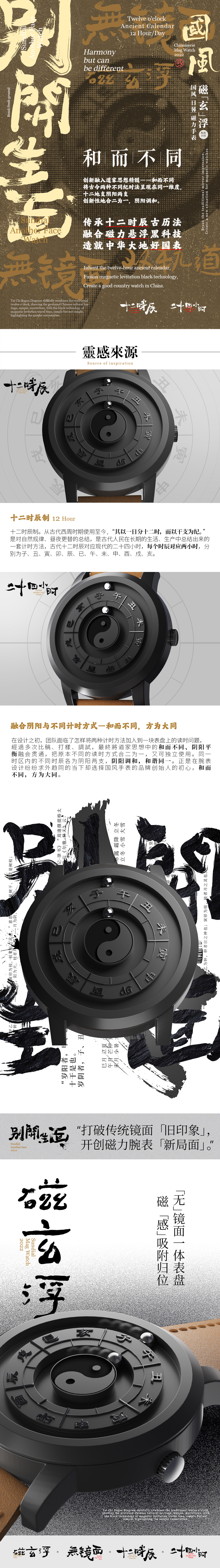 Chinese style，Twelve hour，Gossip，Magnetic induction watch，innovate，Wristwatch，traditional culture，concept，