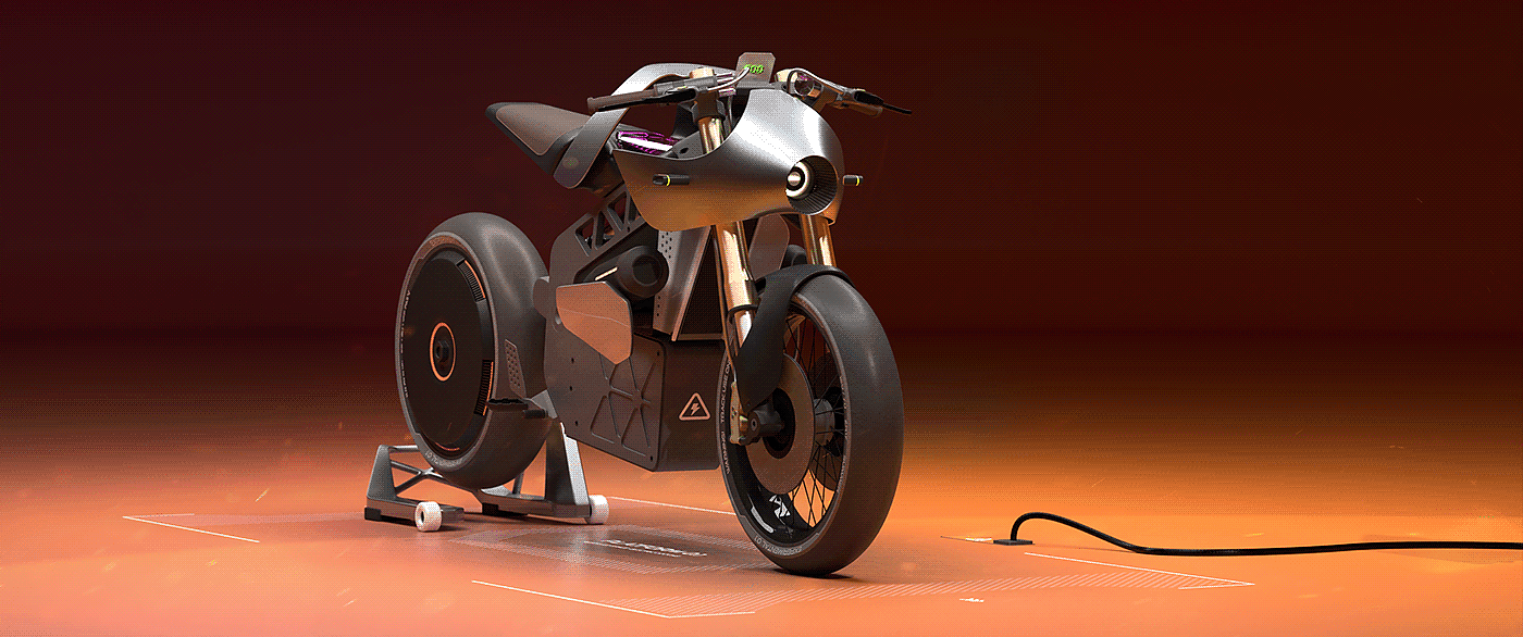 motorcycle，Model，3d，Electric，industrial design，vehicle，