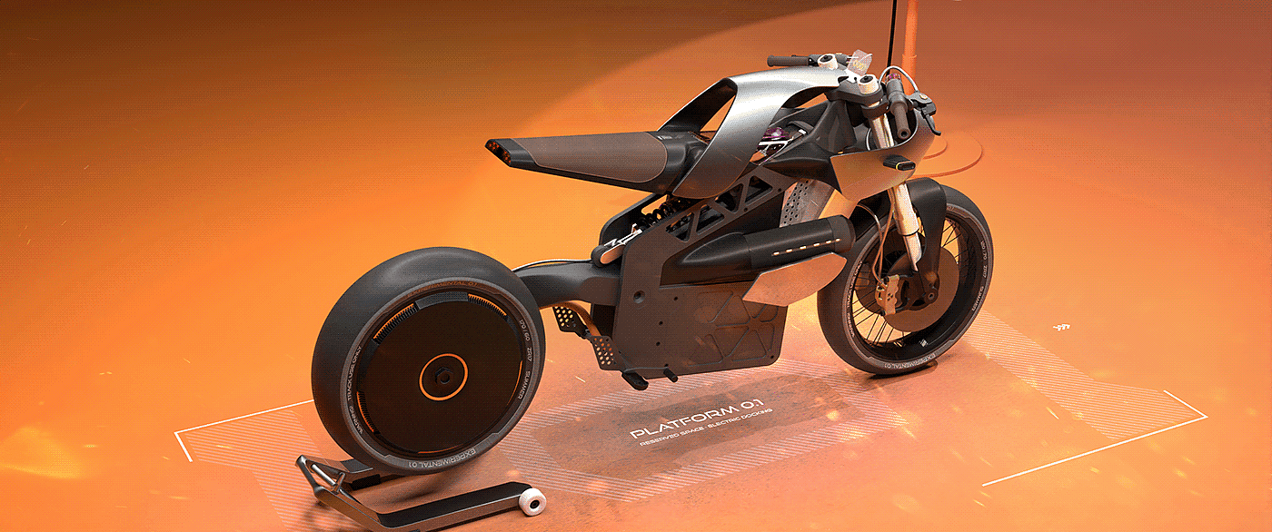 motorcycle，Model，3d，Electric，industrial design，vehicle，