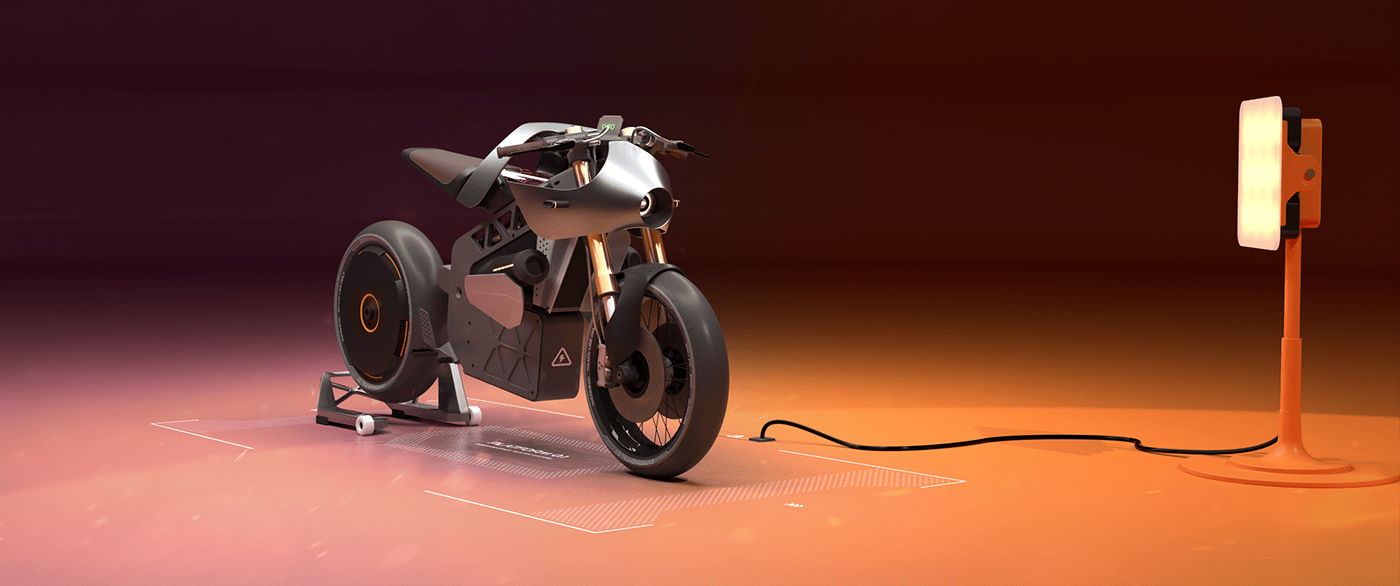motorcycle，Model，3d，Electric，industrial design，vehicle，