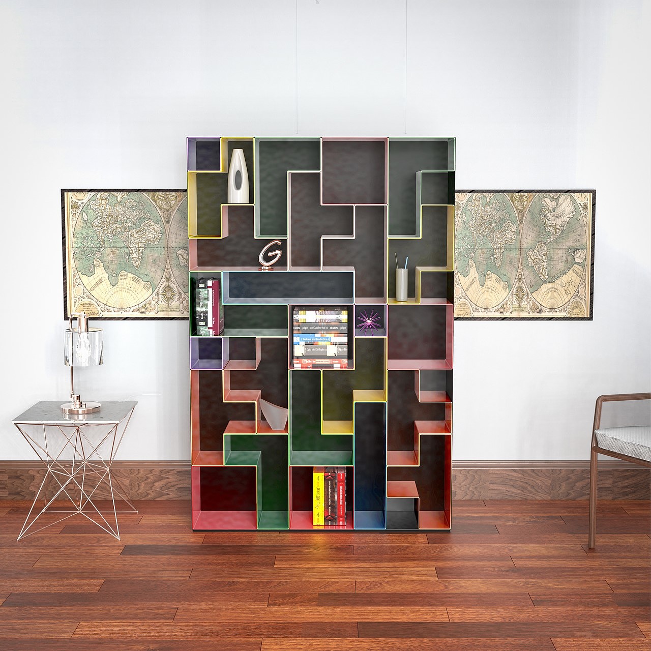 Tetris，Bookcase，diy，