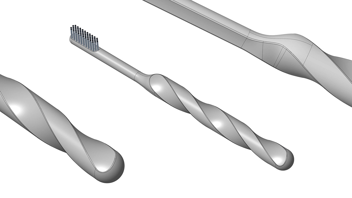 toothbrush，visualization，Ergonomics，3D printing，