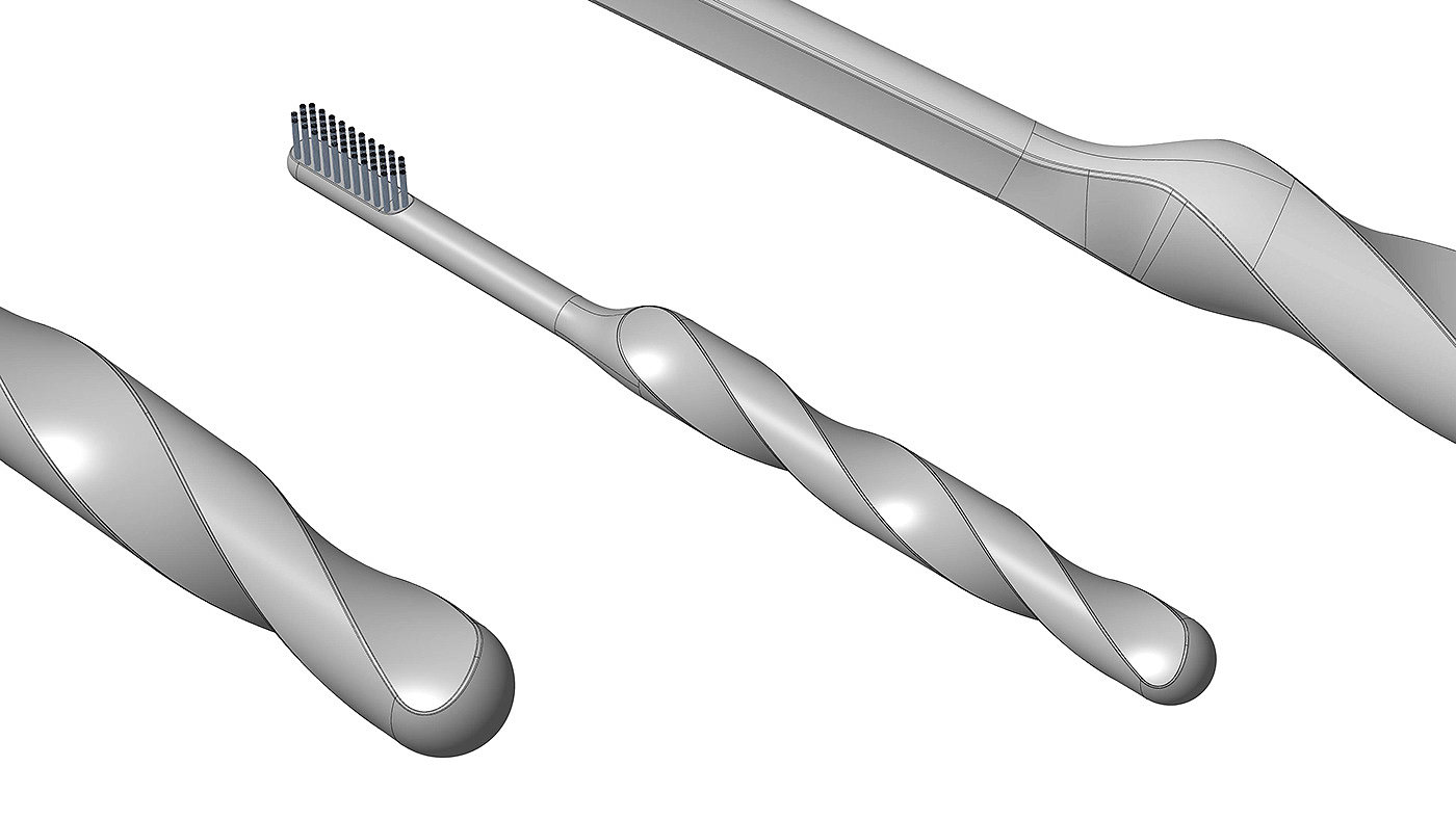 牙刷，可视化，人体工程学，3d打印，