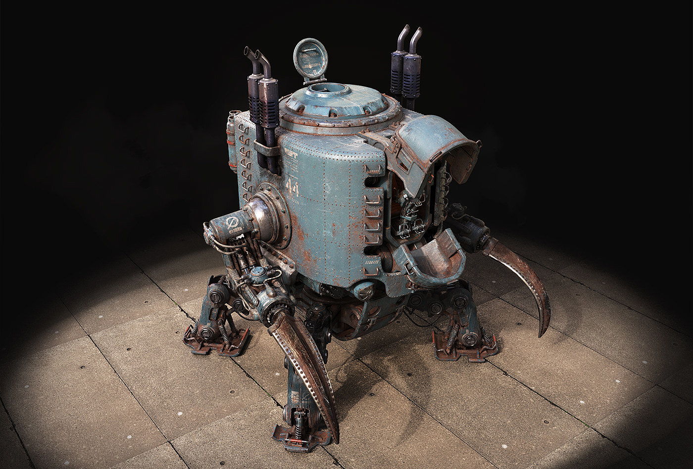 Mecha，War damage，product design，modern，science and technology，